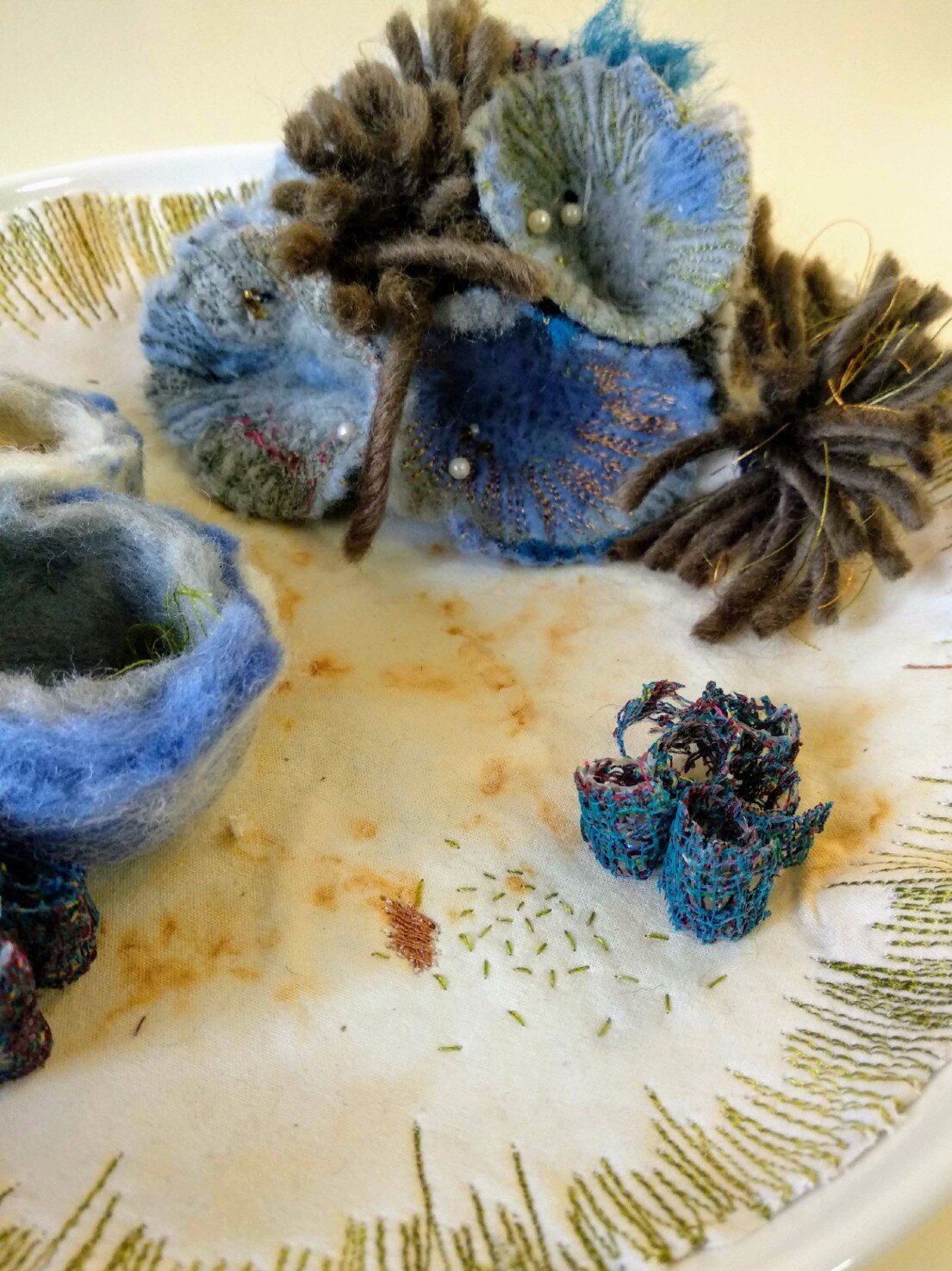 Coral Textile Art - Bowls of Fragility
