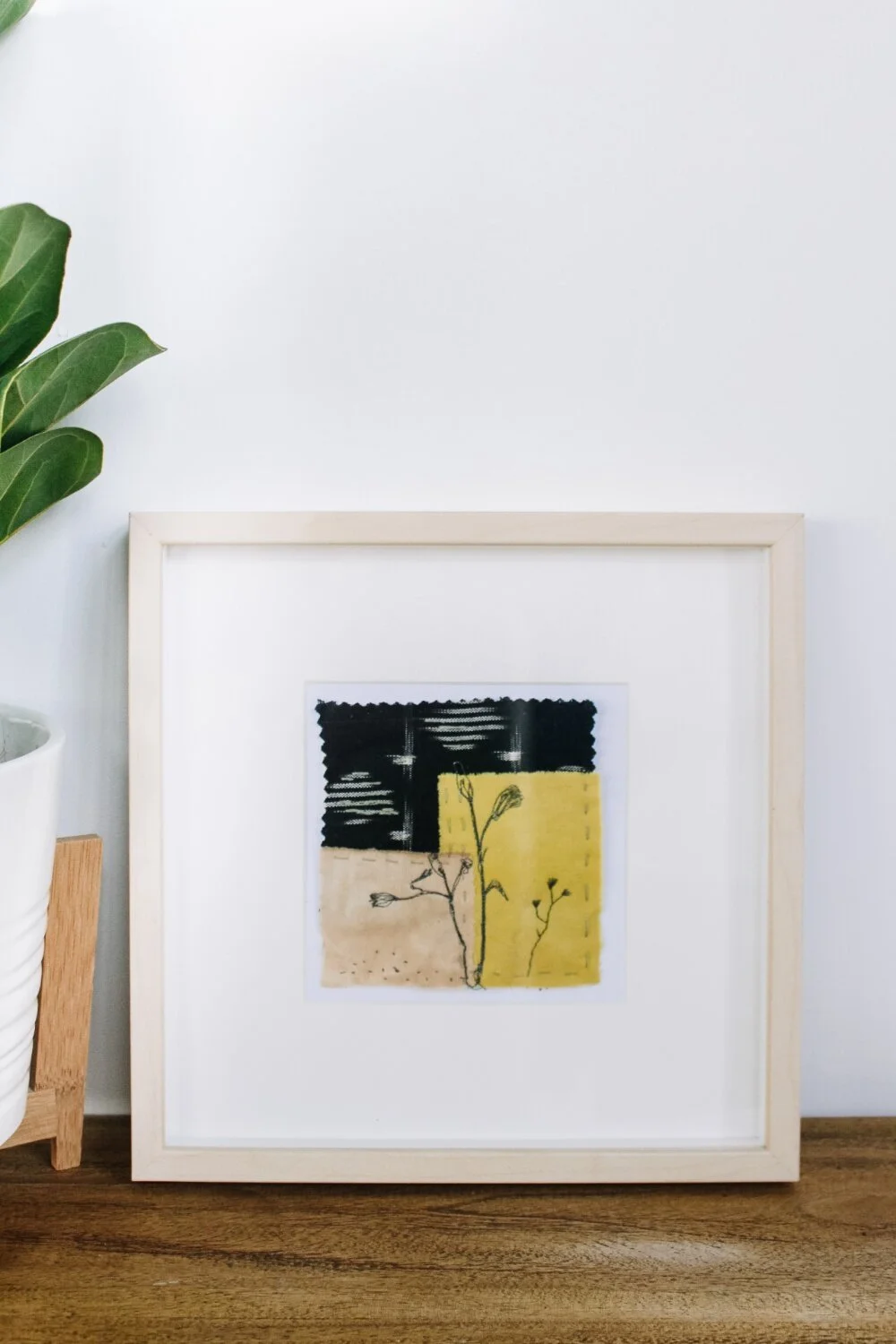 SGD100Discovering the Invisible 2 of 4Textile Art 4 x 4 inches collage, natural dye, free motion embroidery and hand-stitched.