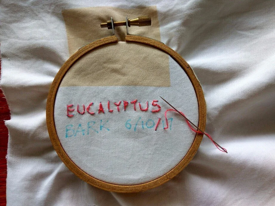Eucalyptus Dye and Embroidery