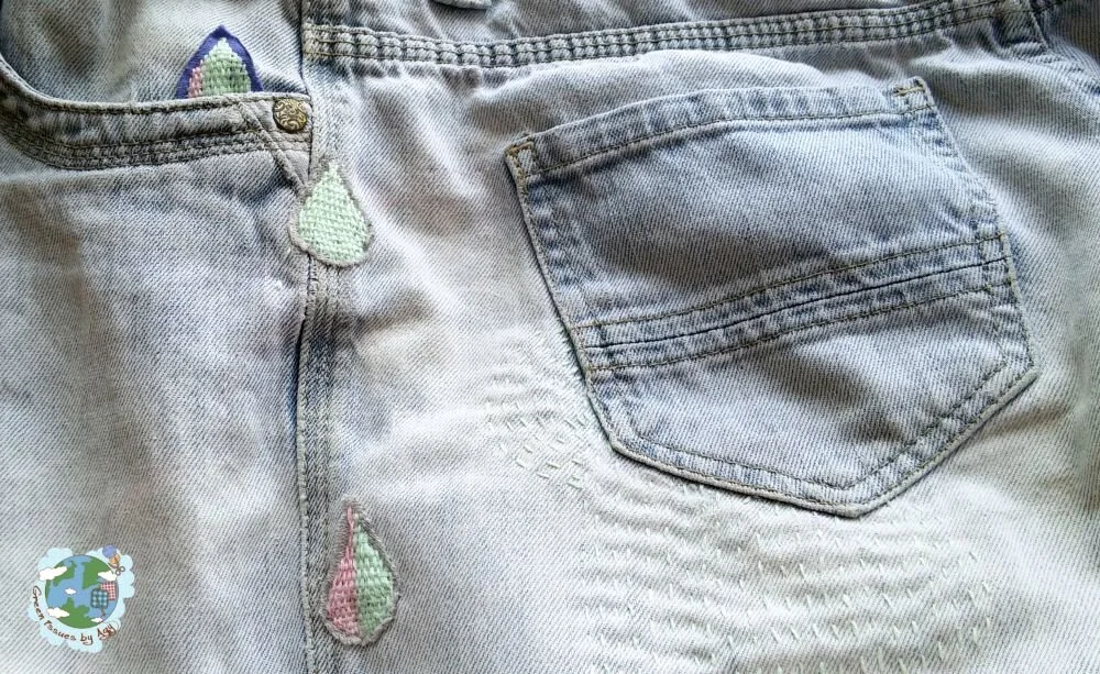 Sashiko and needle weaving