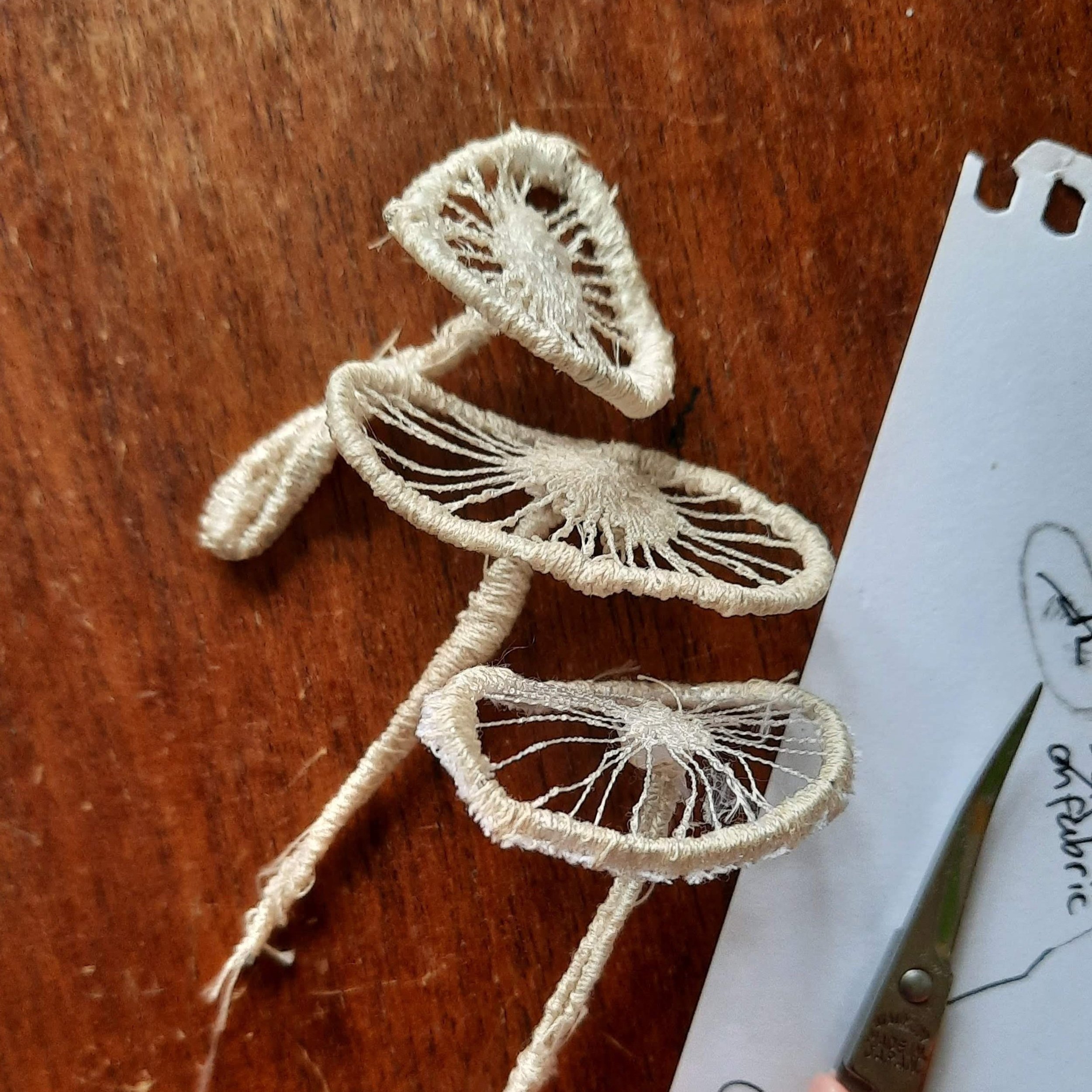 Mushroom textile art