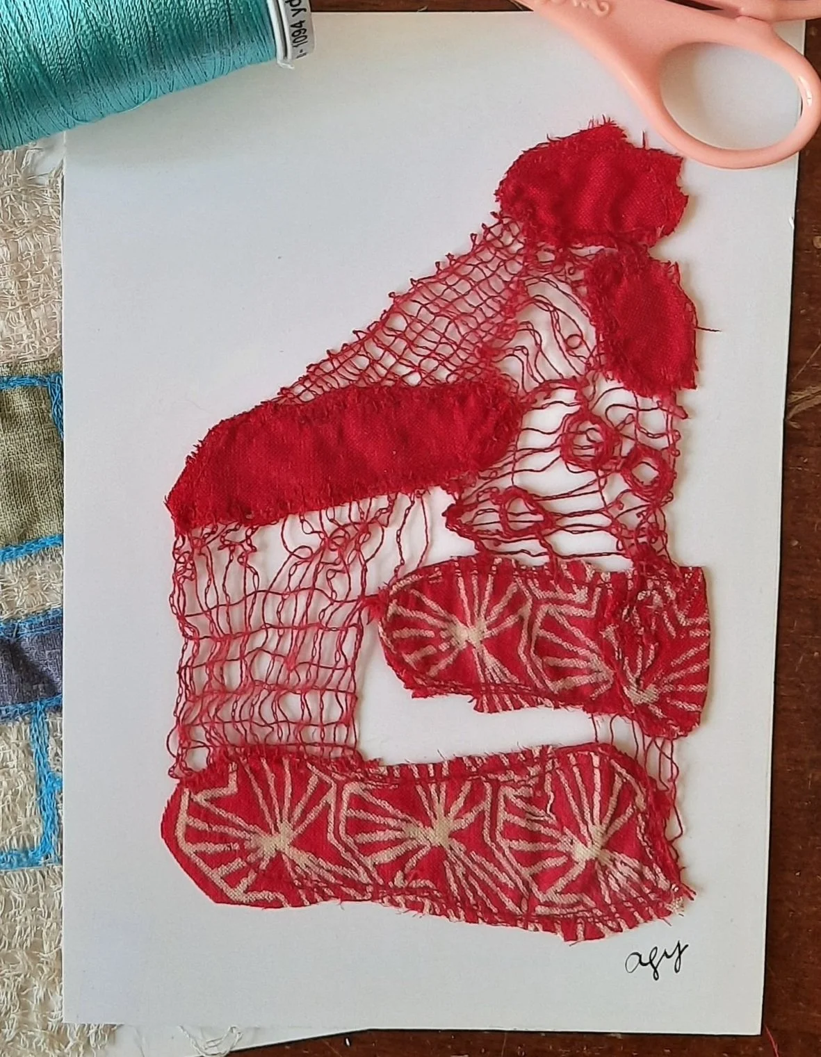 free motion embroidery workshop textile art