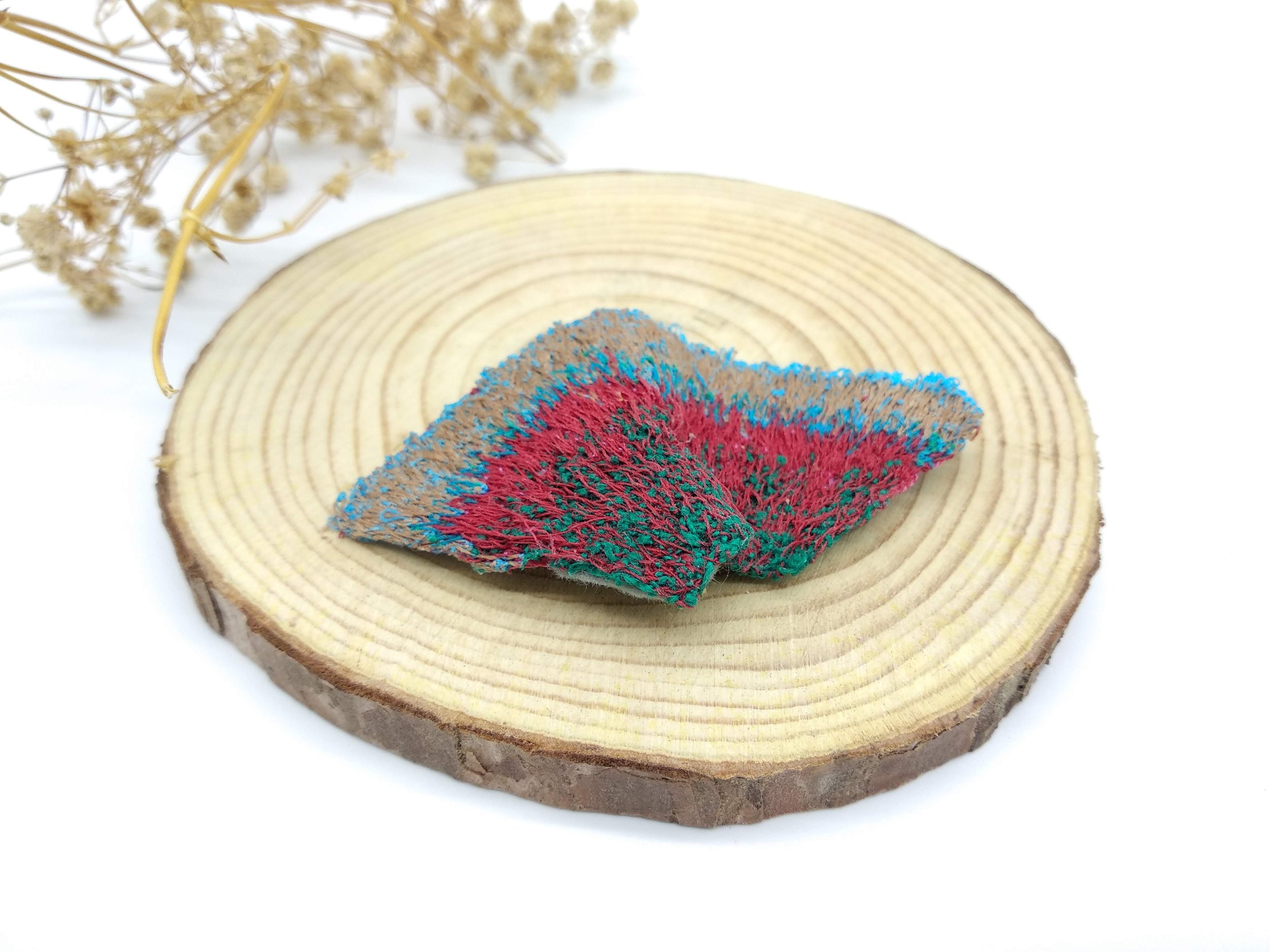 Coral art using free motion embroidery