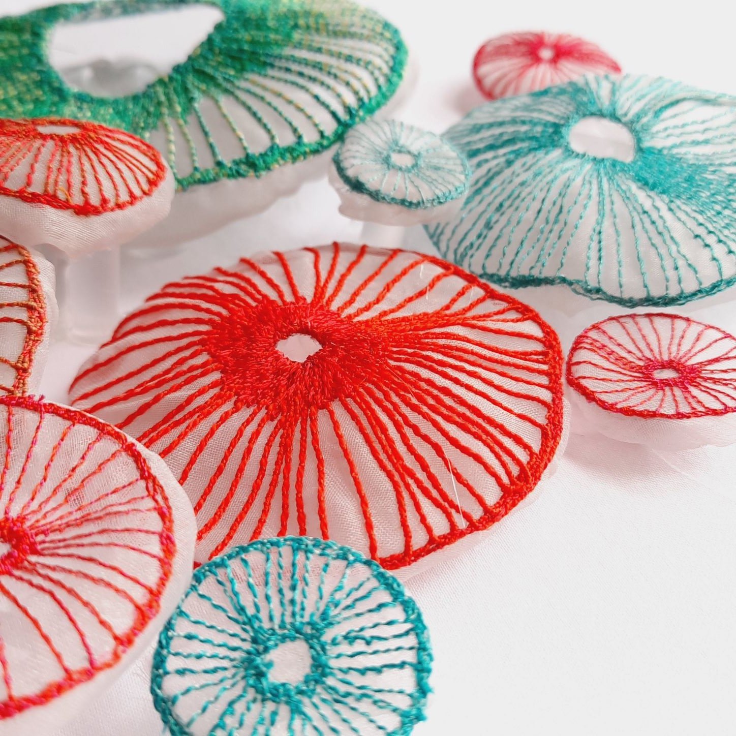 Coral textile art close up |  Agatha Lee 'Agy'