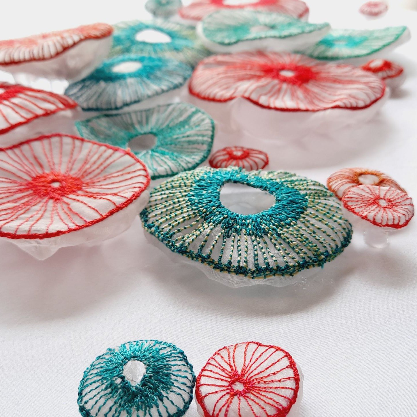 Textile coral sculptures by Agatha Lee 'Agy'