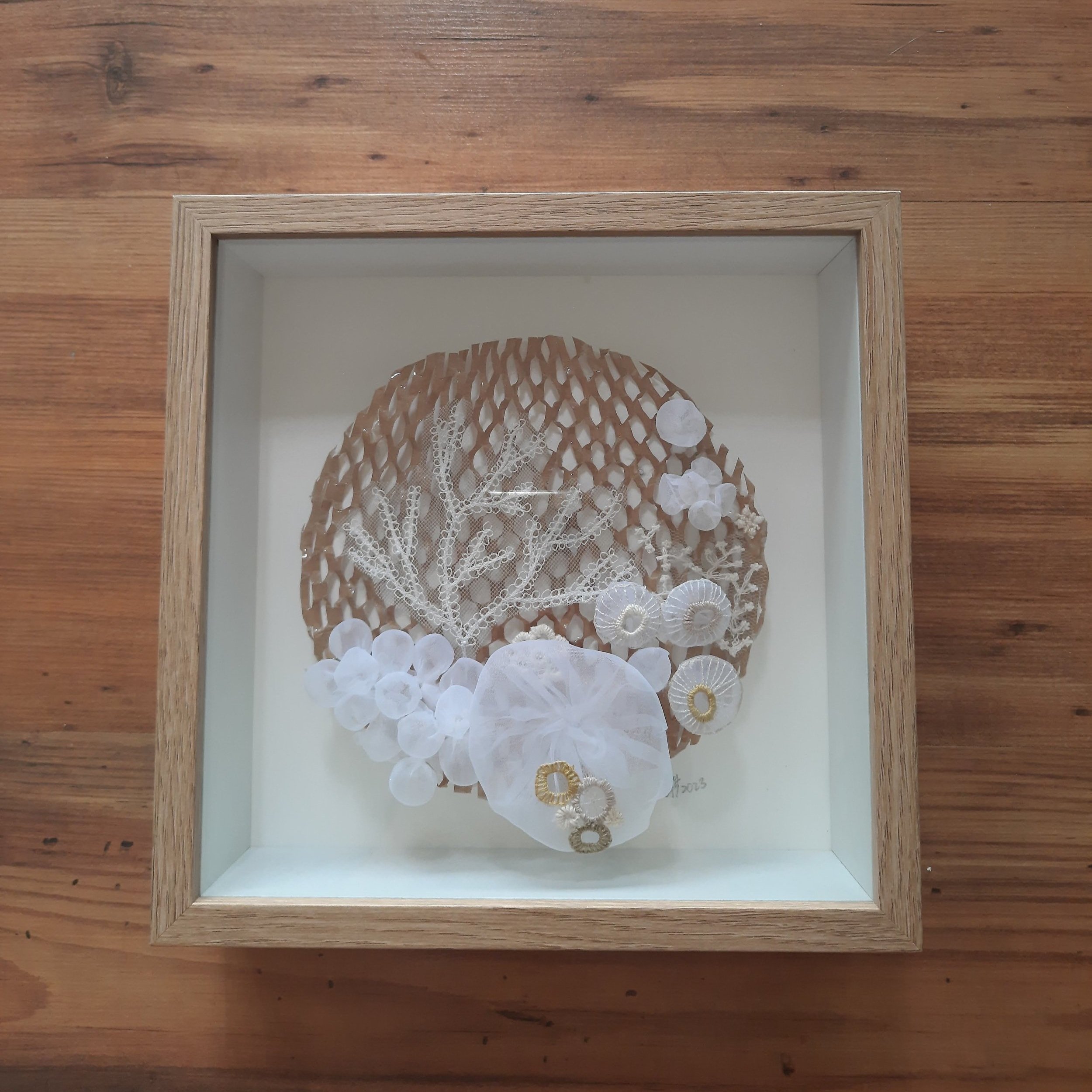 Coral textile art by Agatha 'agy'