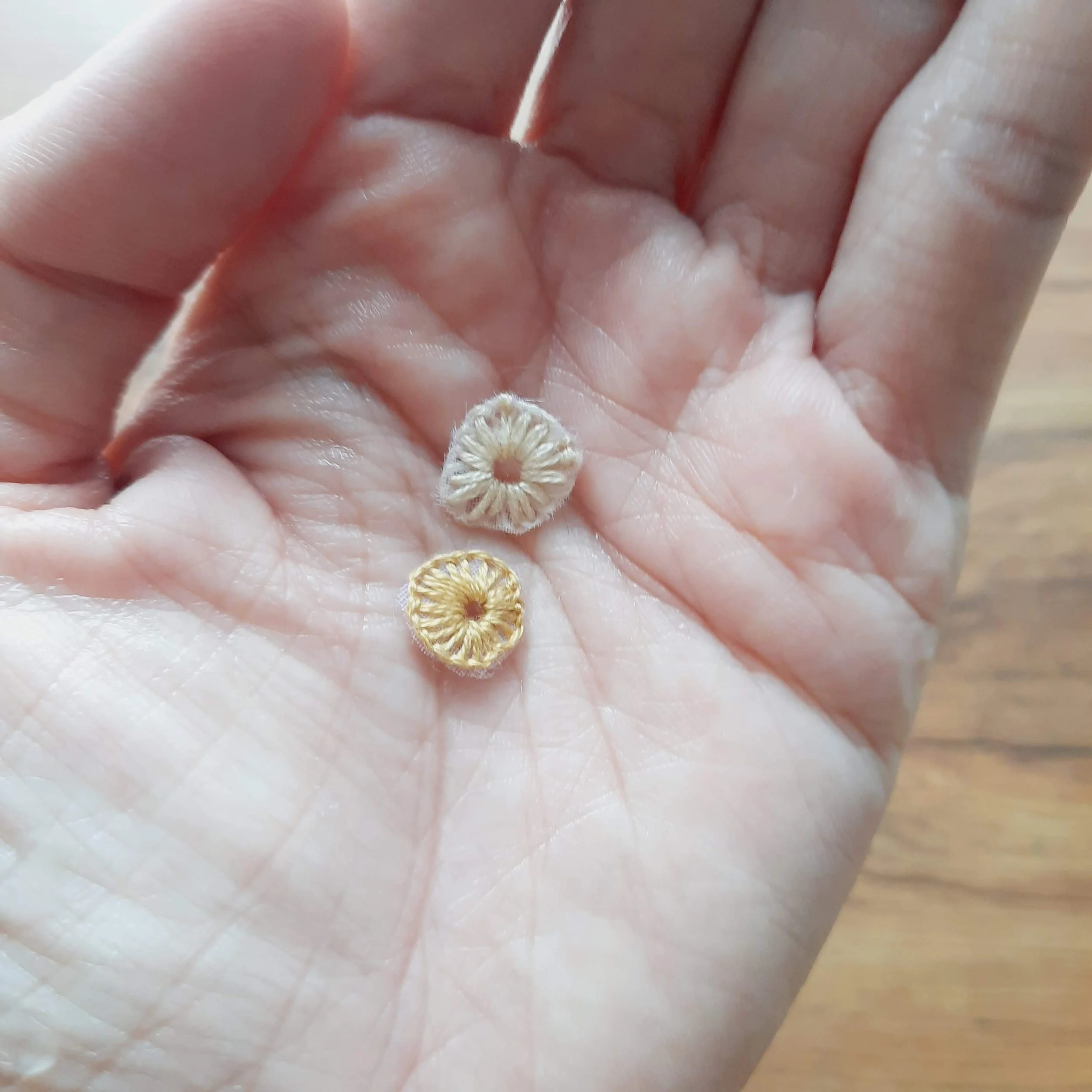 Textile art coral fossils by Agy