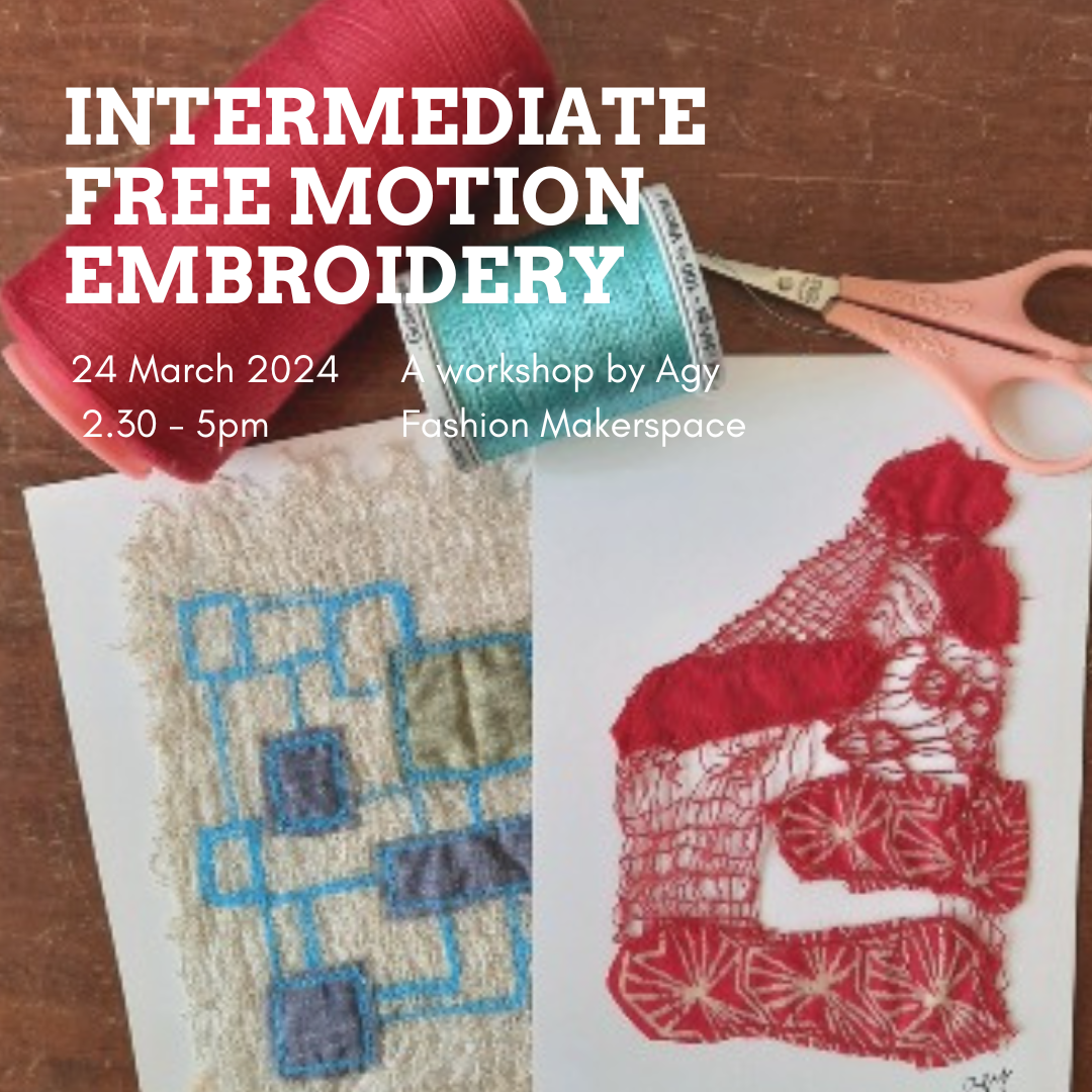 free motion embroidery workshop with  Agy