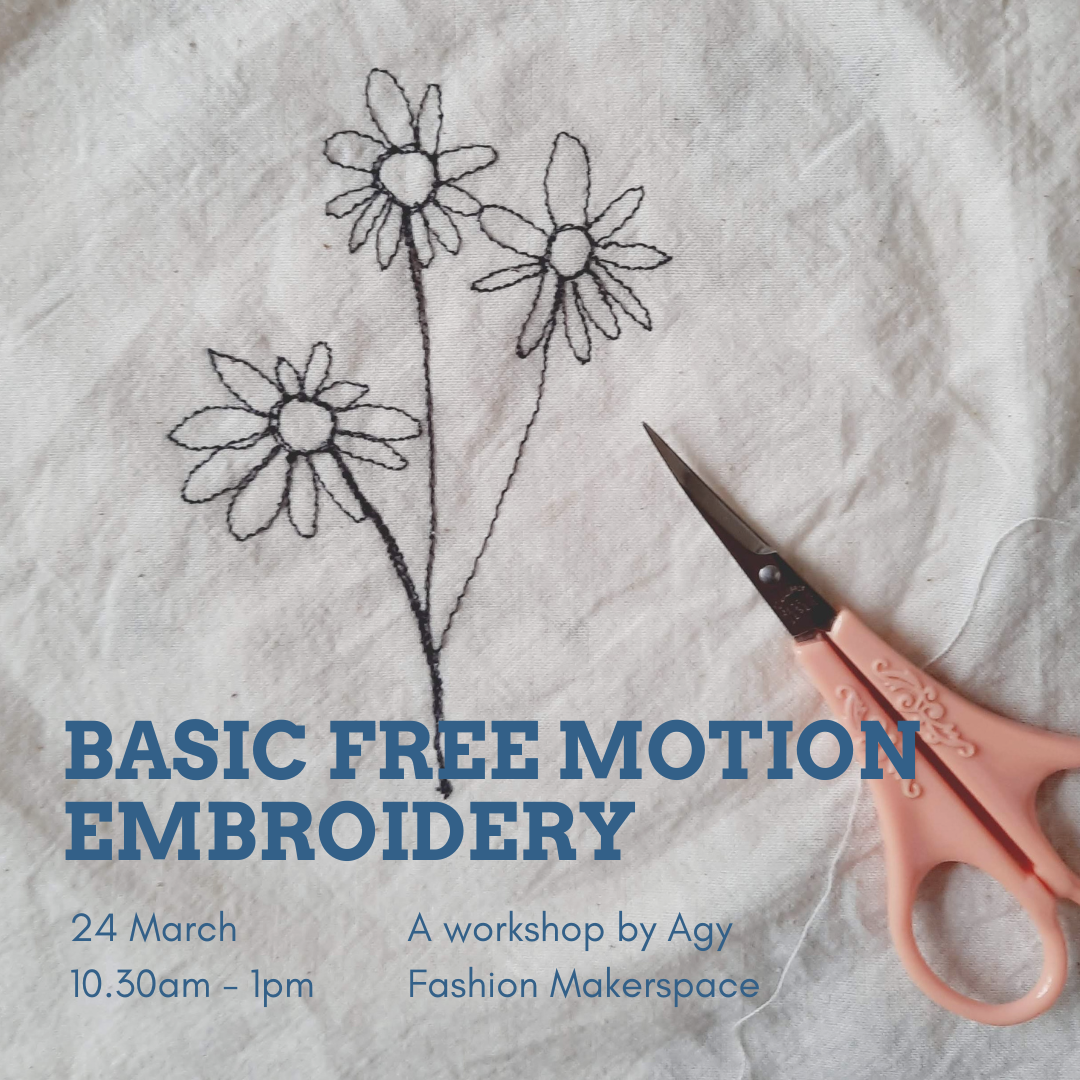 free motion embroidery workshop with  Agy