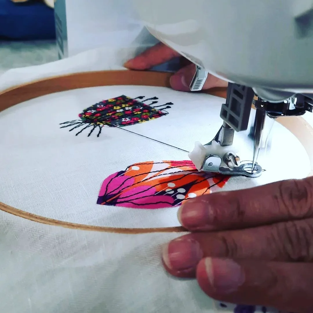 Free motion embroidery with Agy