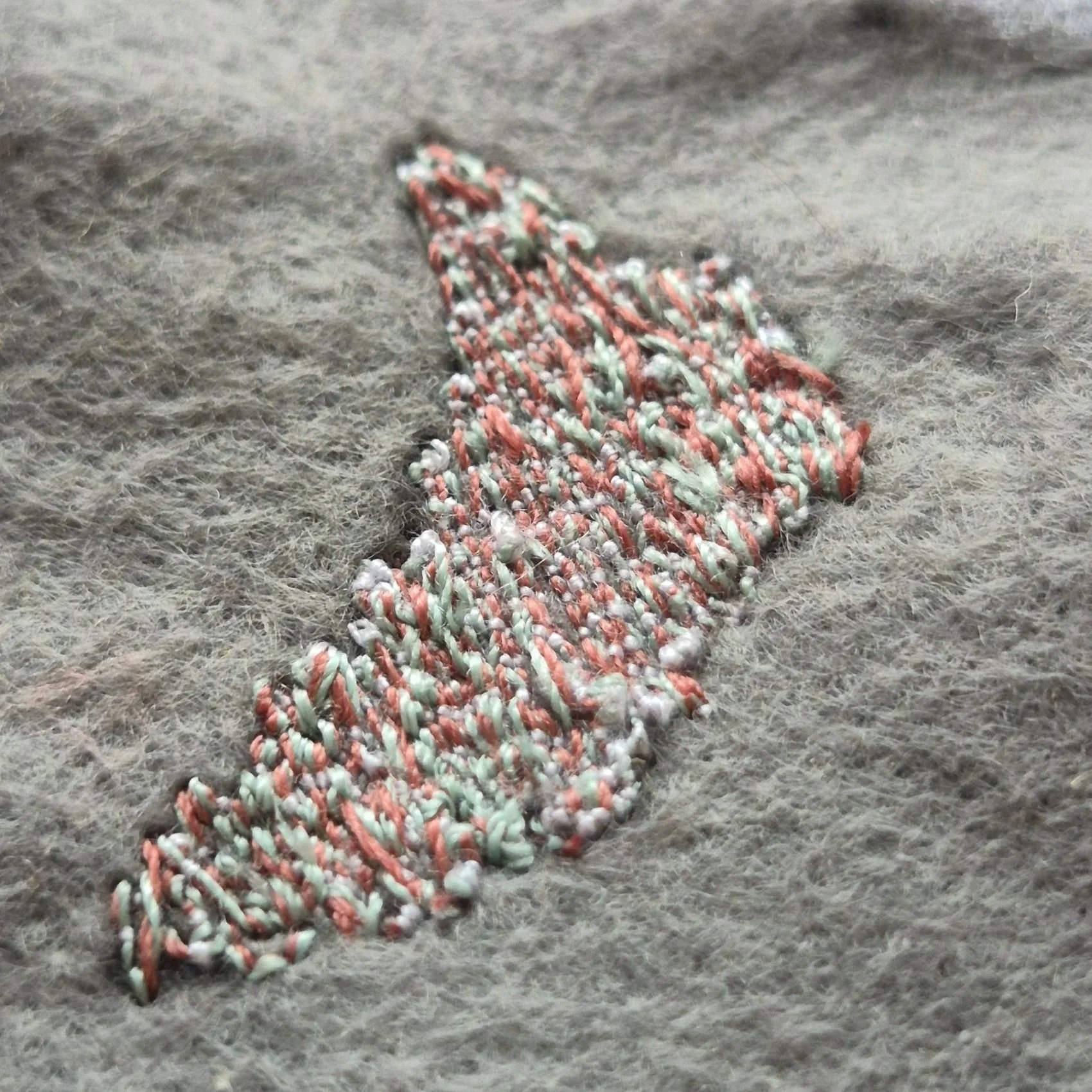 Free motion embroidery experiments - dense, textured  stitching