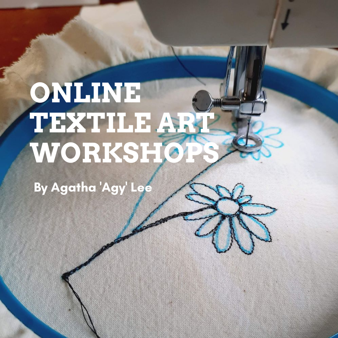online textile art workshops with Agy
