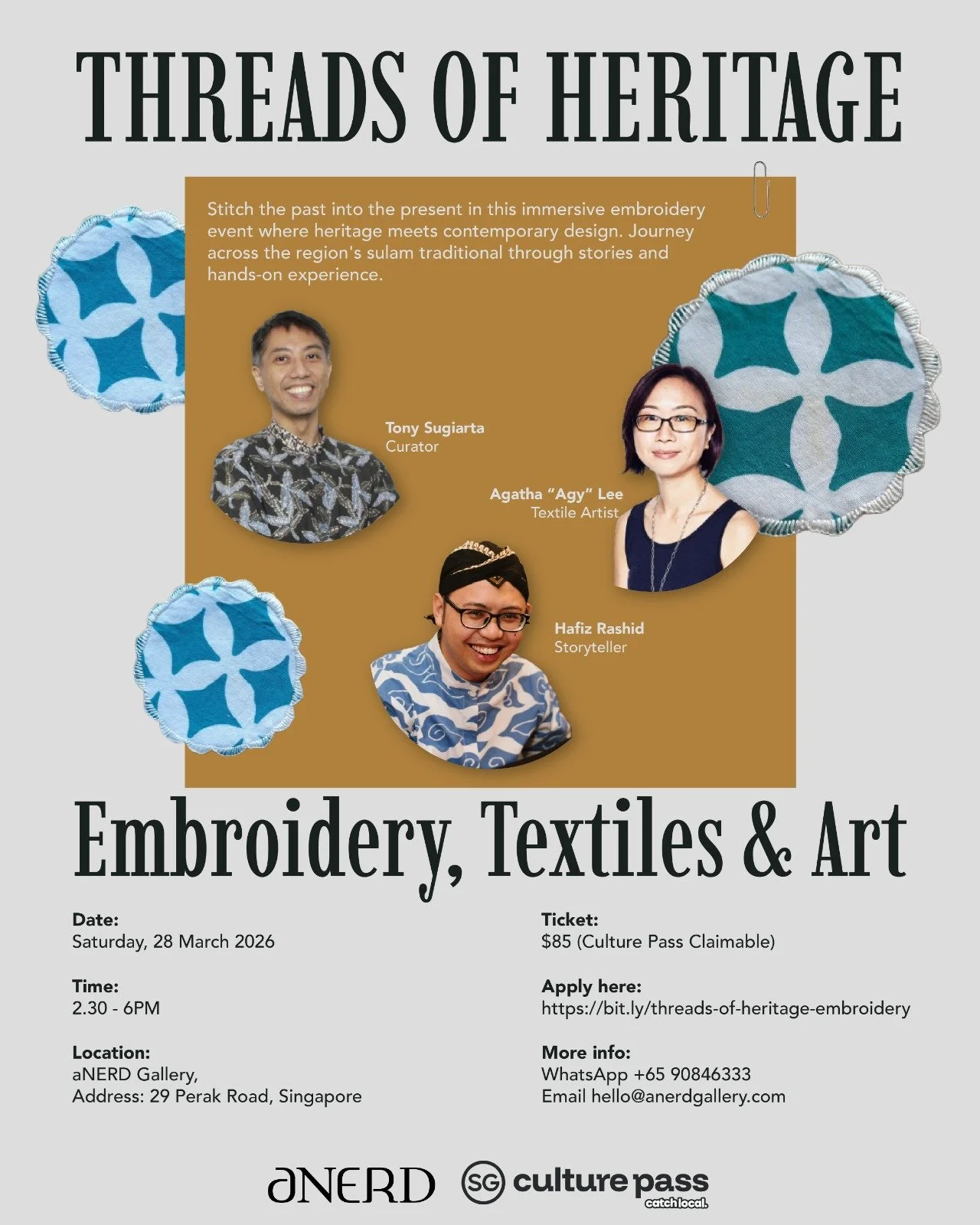 Heritage, embroidery and textiles