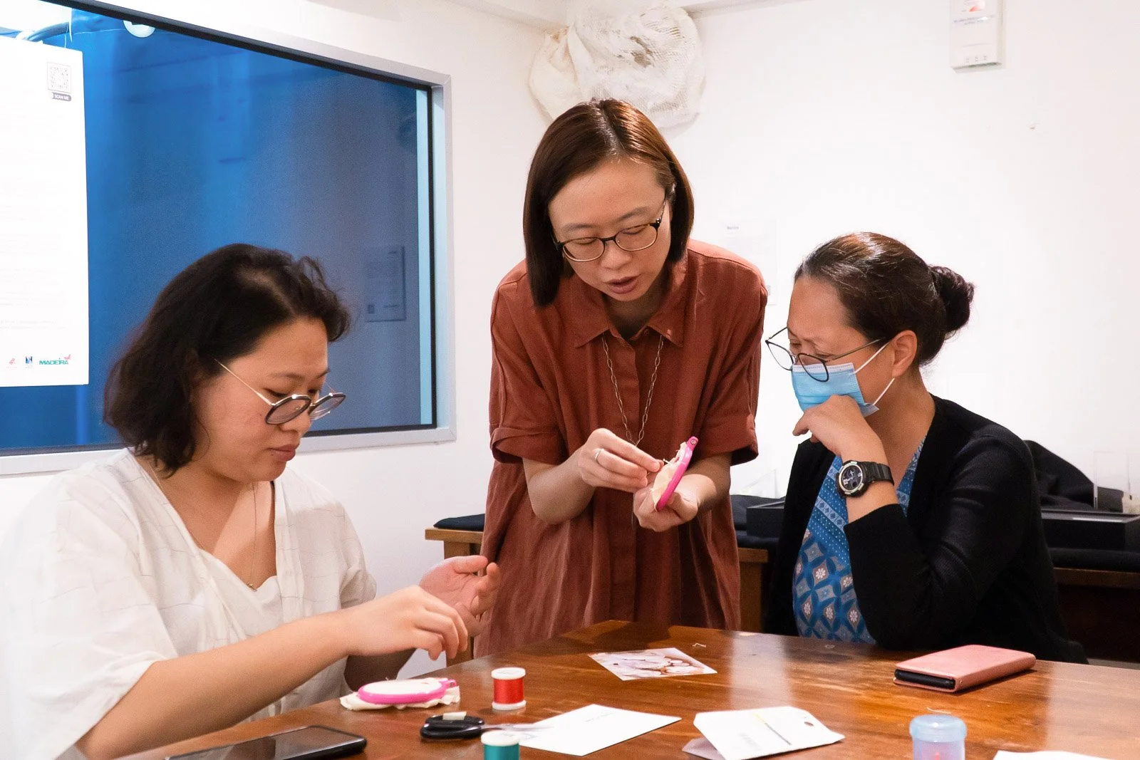 Textile artist, Agy, teaching