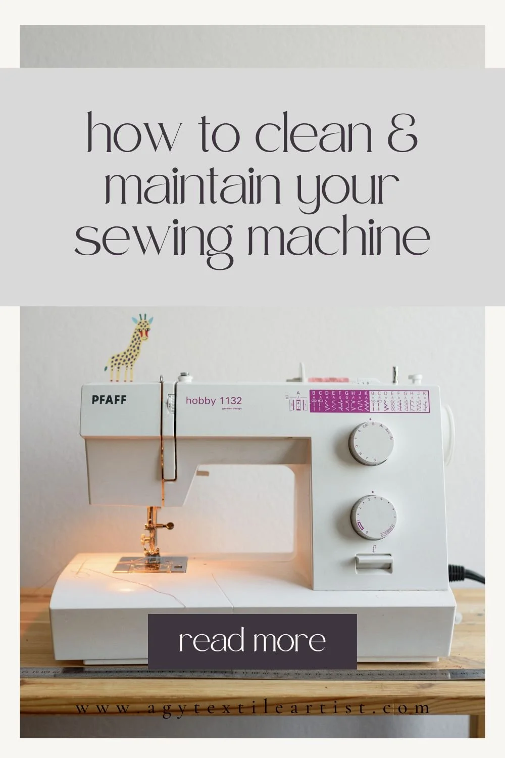 Cleaning and preparation of sewing machine. A woman uses a brush