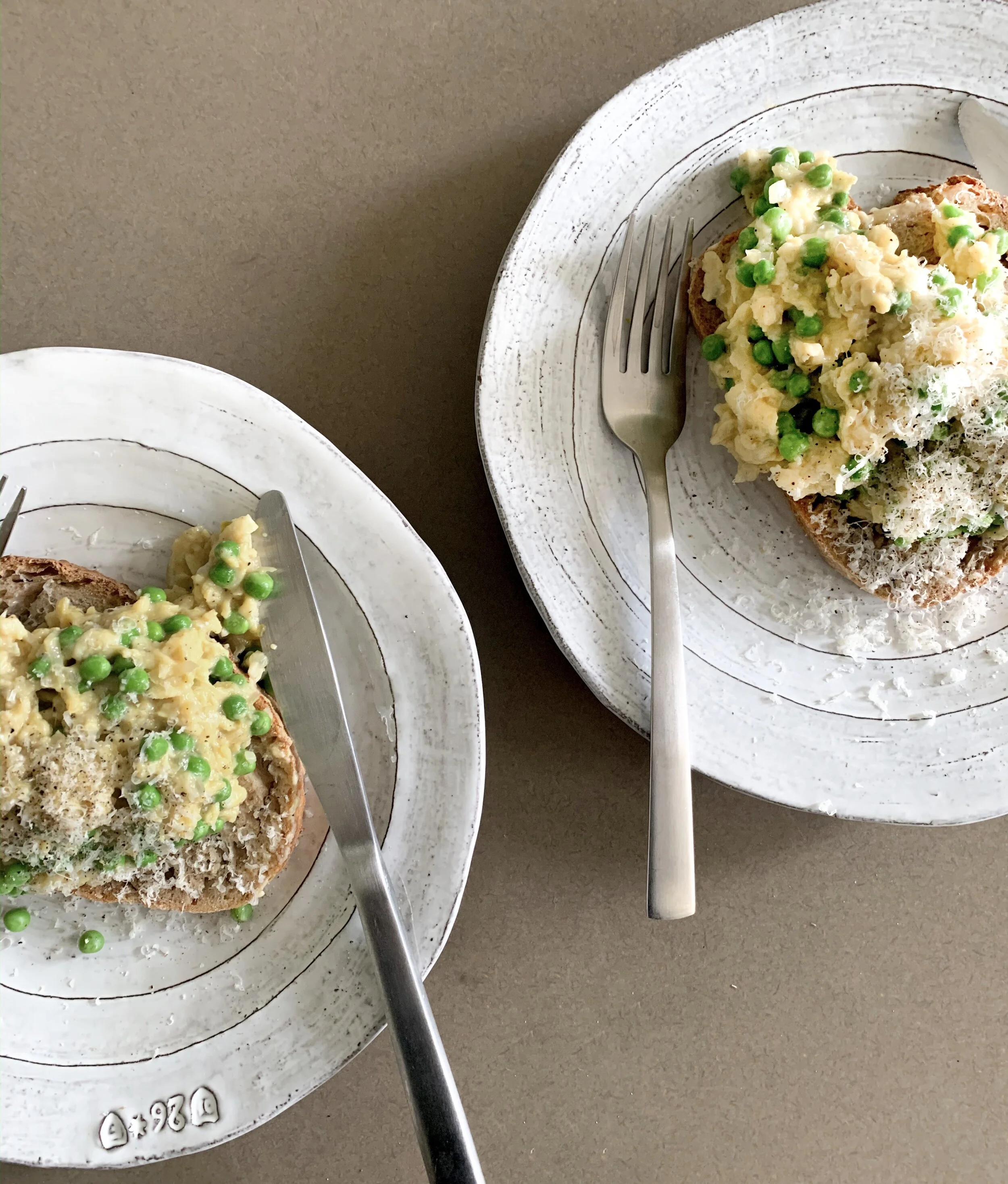 Sober eggs on drunken toast 