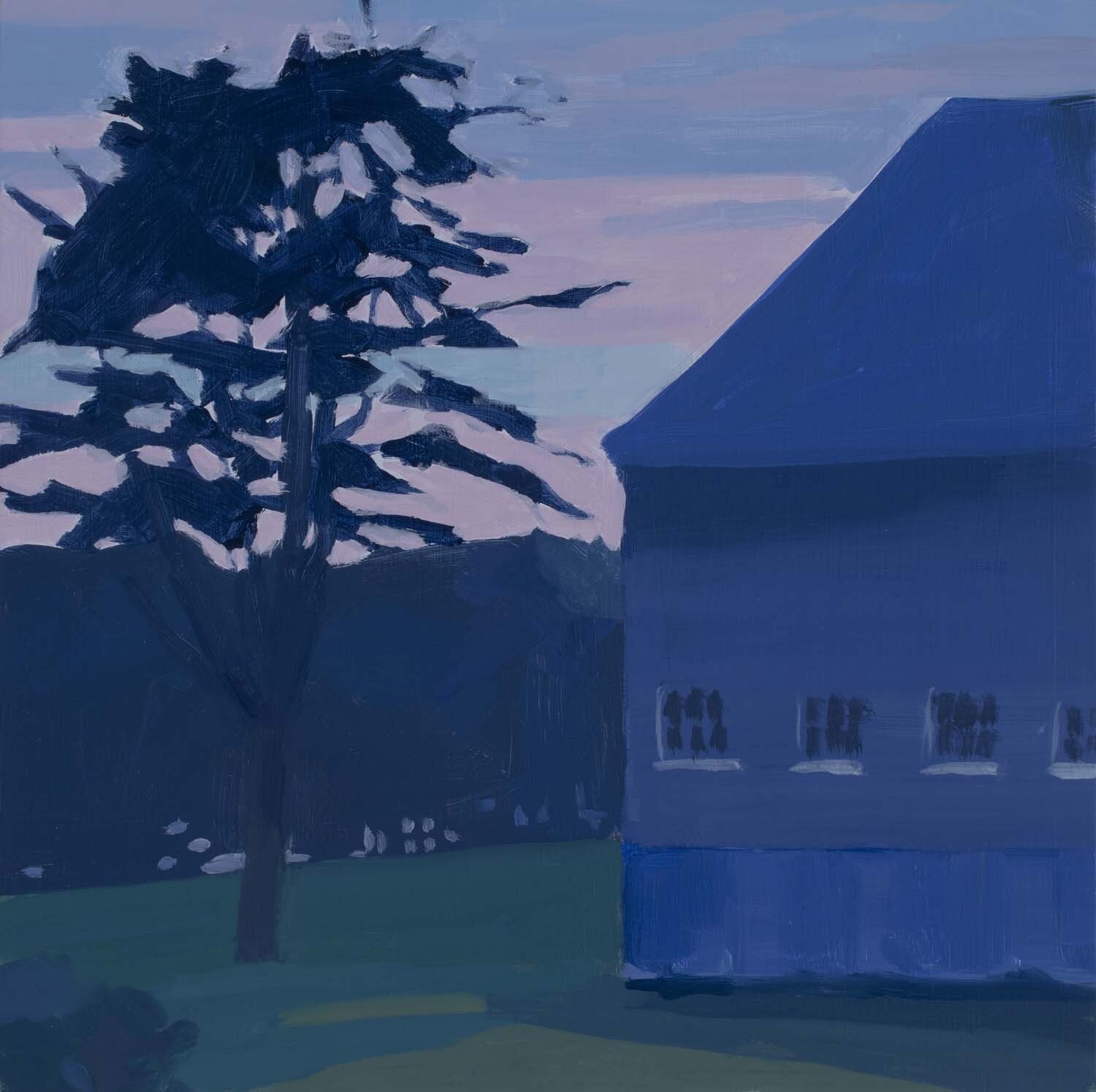    Barn at Dusk , 2019   Oil on panel  10 x 10 inches 