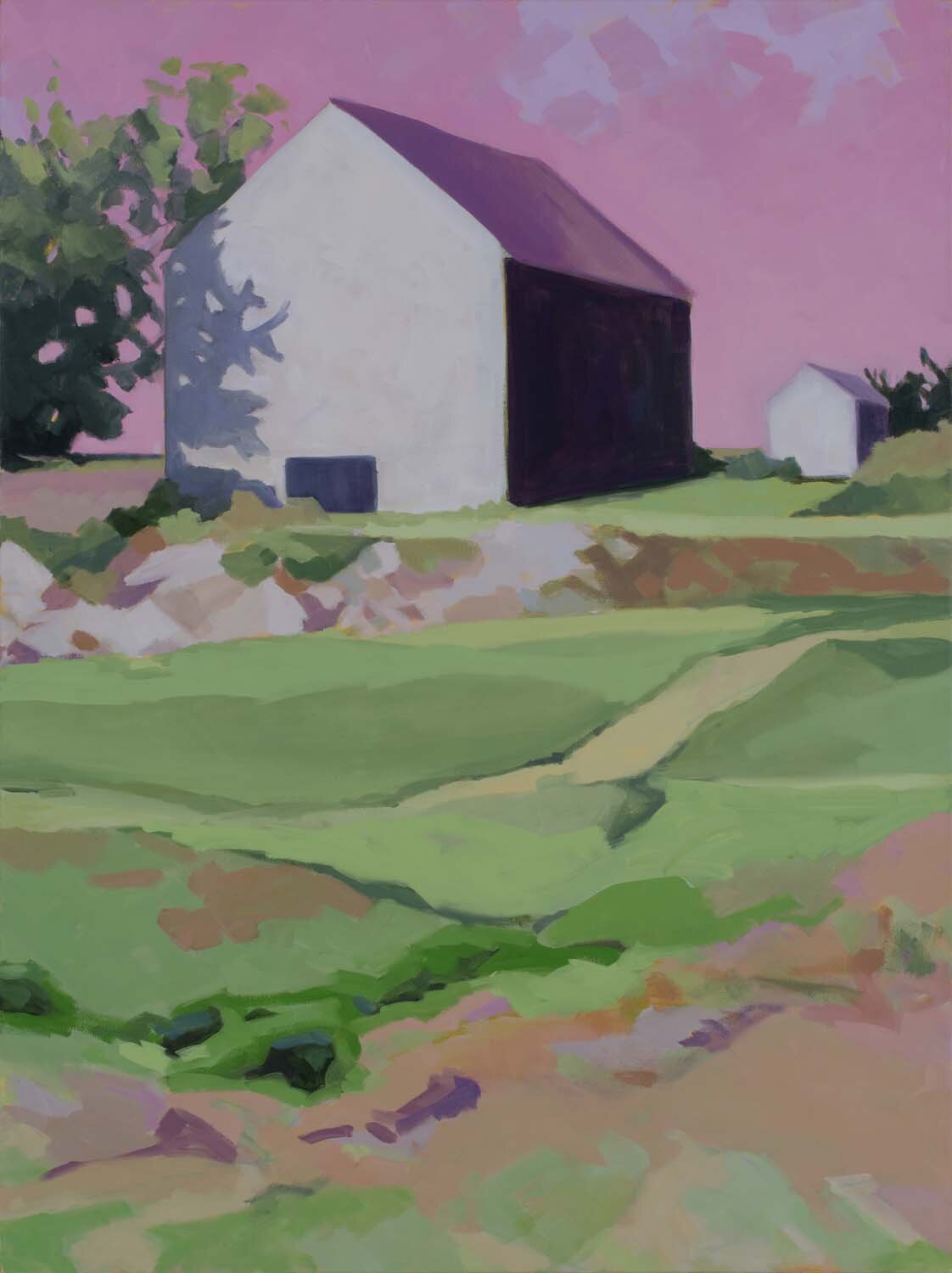    Berry’s Barn , 2018   Oil on canvas  40 x 30 inches 