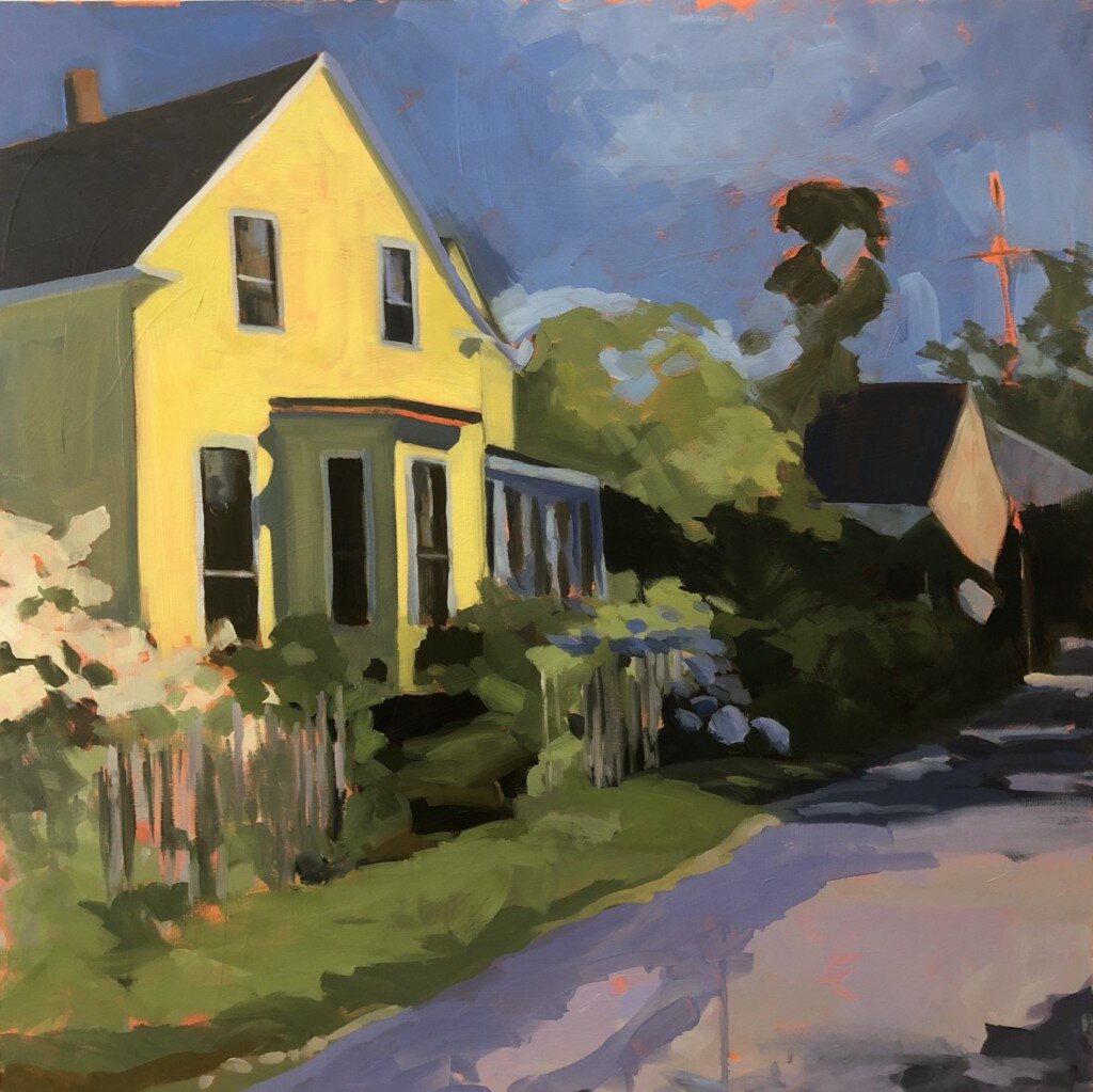    Yellow House , 2018   Oil on panel  30 x 30 inches 