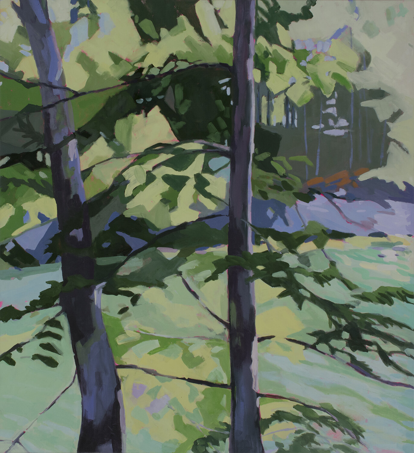    Walking Wolfe’s Neck , 2019   Oil on canvas  44 x 40 inches 