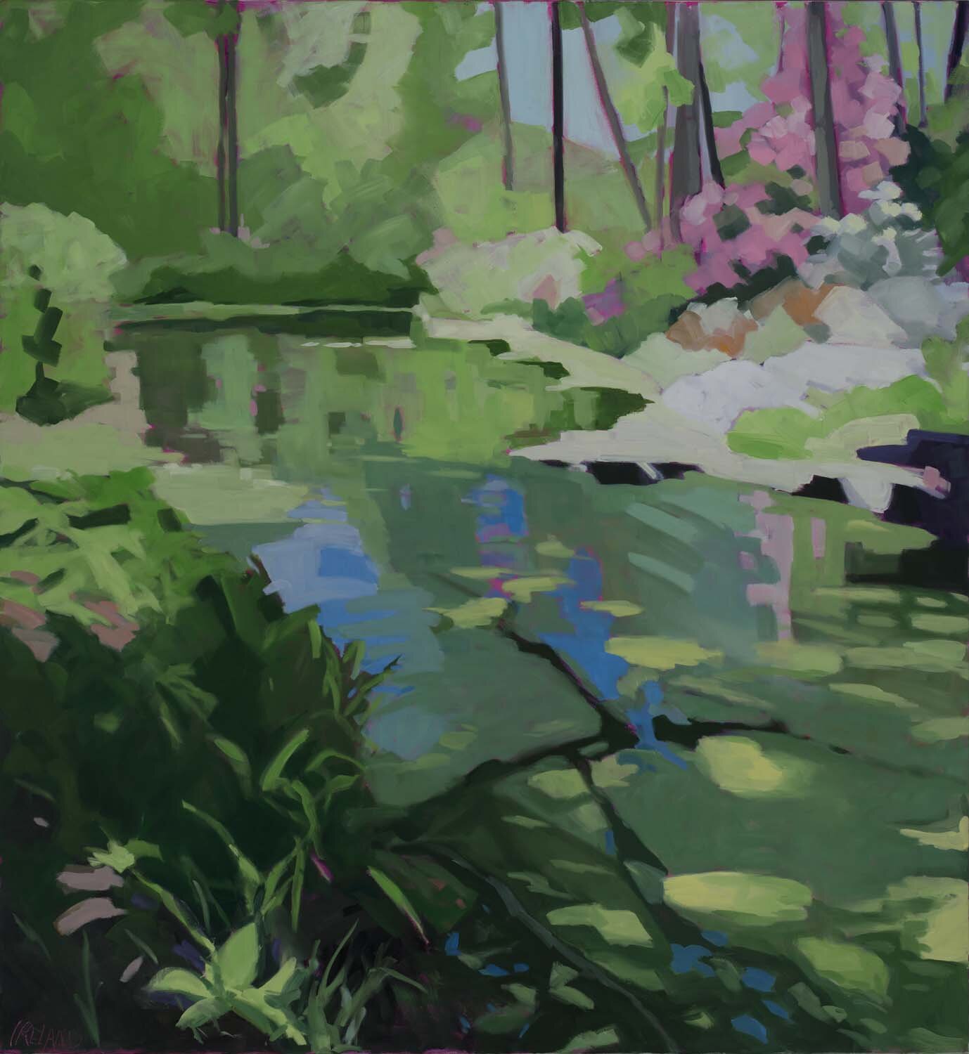    Spring Pond , 2019   Oil on canvas  40 x 38 inches 