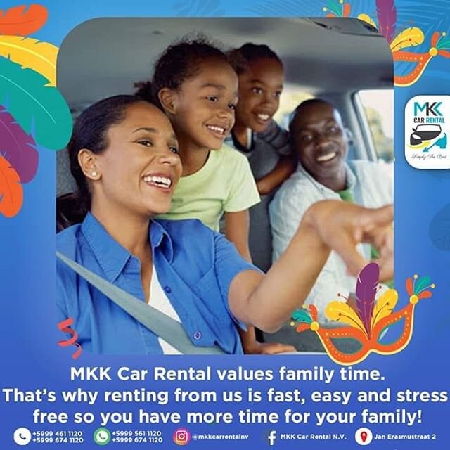 We make sure you save time for what's really important... Family❤️👨&zwj;👩&zwj;👧&zwj;👦
&bull;
&bull;
&bull;
#mkkcarrental #curacao #carrental #ready #carnaval2020 #carnaval #season #caribean #rental #cars #family #mom #dad #kids #time #important #