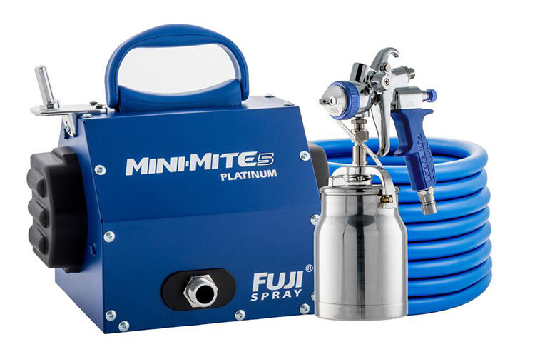 Fuji Spray 2905-T70-Mini-Mite 5 Platinum HVLP Spray System, T70 Bottom-feed Spray Gun, 1-Qt Metal Cup, 1.3mm air cap