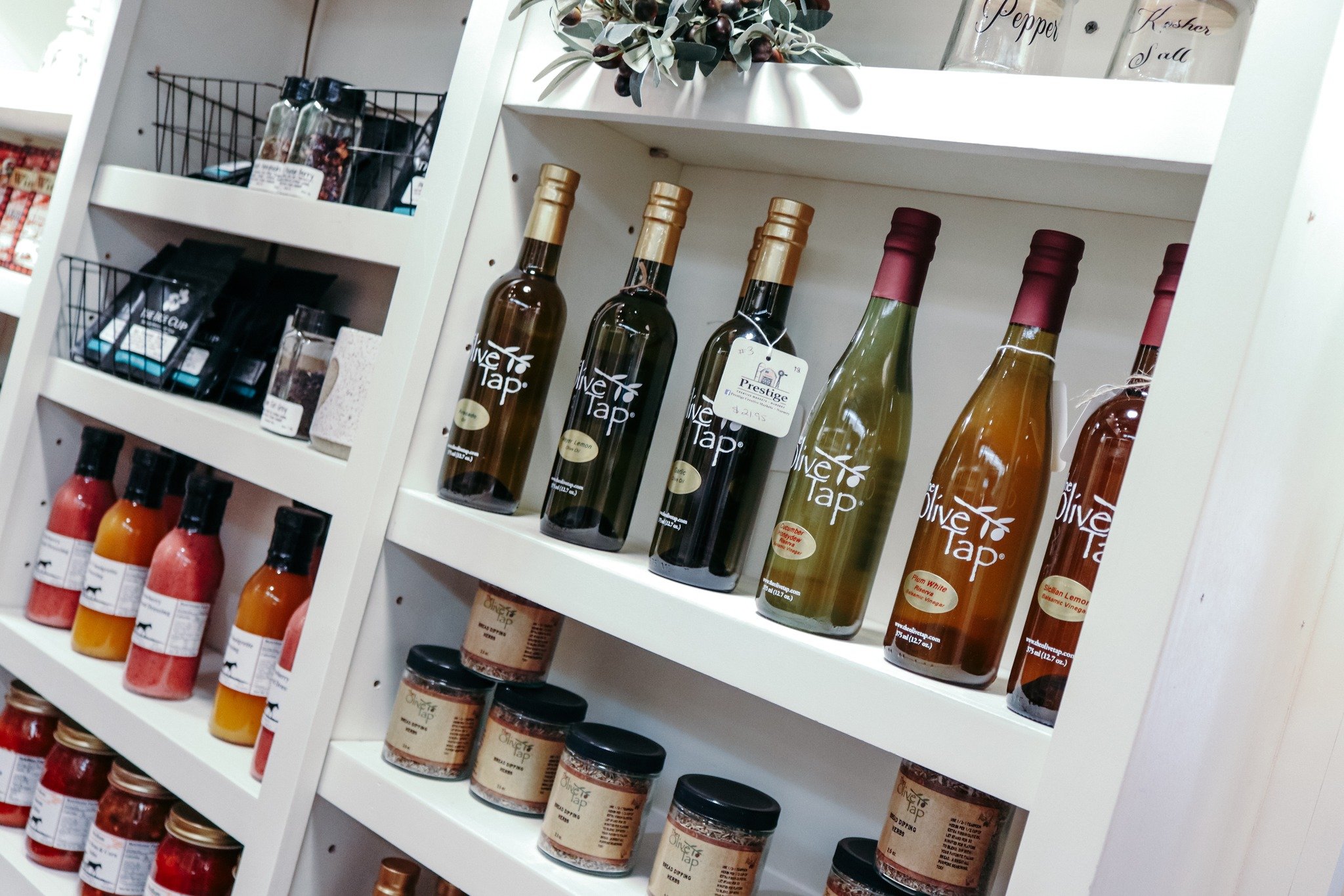 GRAB A BOTTLE FOR DINNER!

We offer extra virgin olive oils from The Olive Tap at our market! These are perfect for cooking, dipping, roasting, and more. Find them in our Country Biscuit General Store along with other delicious local goods.

www.pres