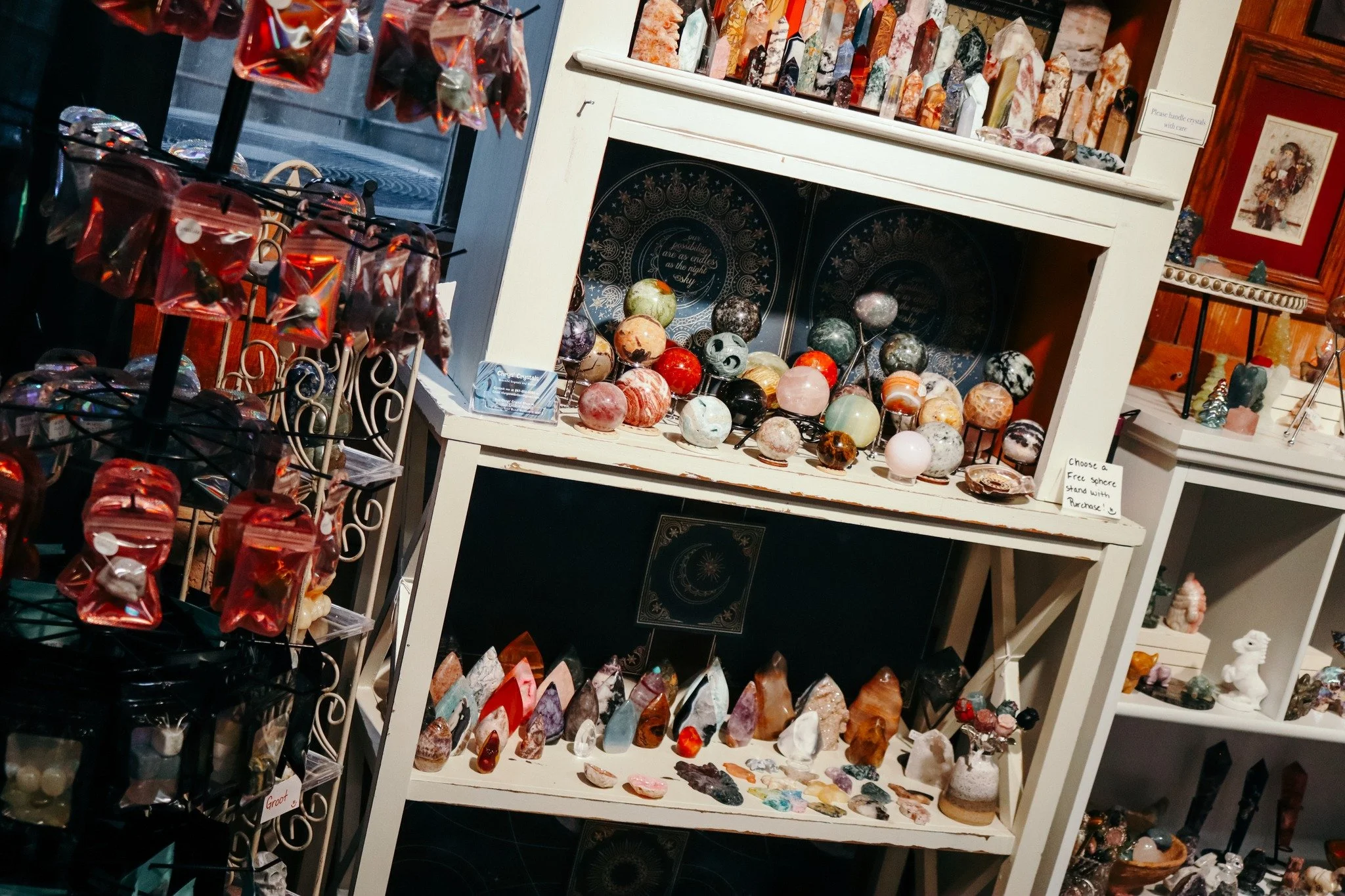 BRINGING NEW ENERGY INTO 2026? 

Elevate your vibe with crystals and energy tools, featured by one of our small shops! Stop in this week and find something you align with - we open tomorrow at 10AM.

www.prestigecreativemarkets.com | 630-326-8858 | 4