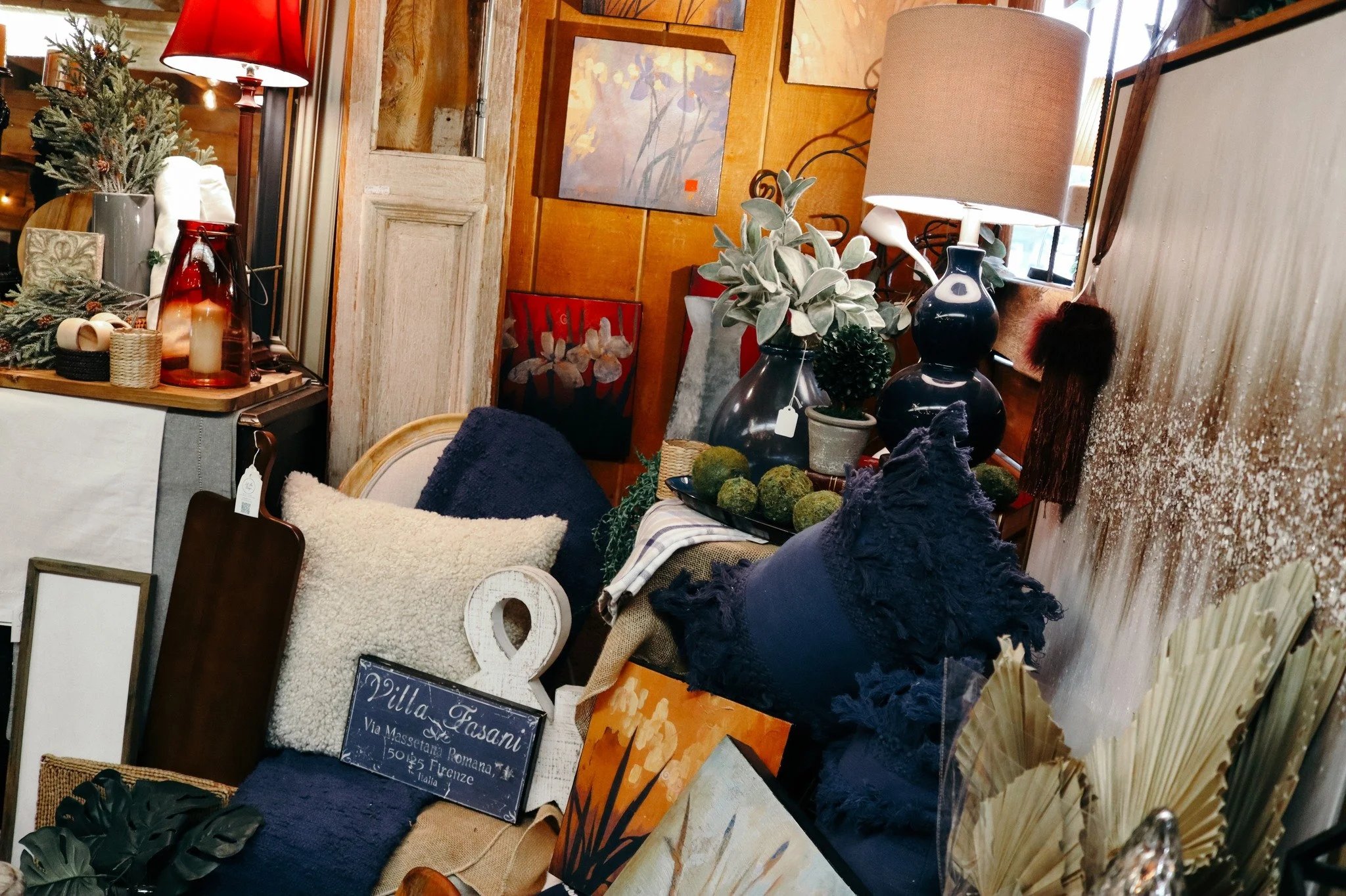 WE HAVE A WIDE SELECTION OF HOME GOODS!

Our charming 8,000 square foot space offers over 90+ small shops specializing in home d&eacute;cor, furniture, antiques, rustic accents, and more. Visit us Wednesday - Sunday and find new pieces for your home!