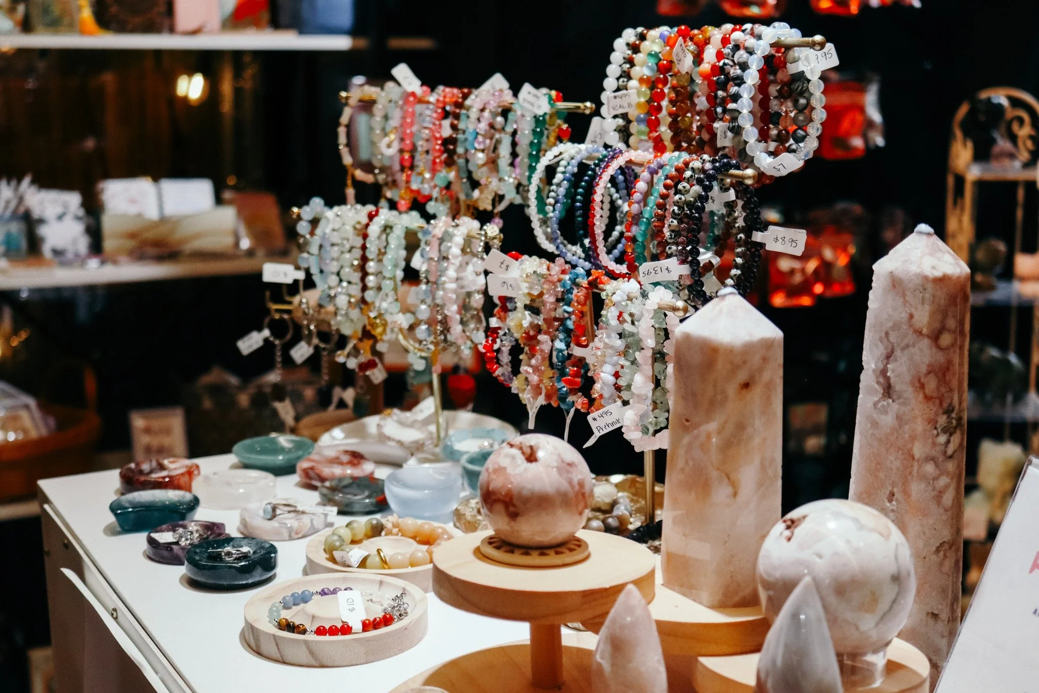 ELEVATE YOUR VIBE ✨

Crystal gemstones can be helpful for health, creativity, prosperity, and more! Stop in this week and find something you align with - we open at 10AM.

www.prestigecreativemarkets.com | 630-326-8858 | 475 W Army Trail Road, Bartle