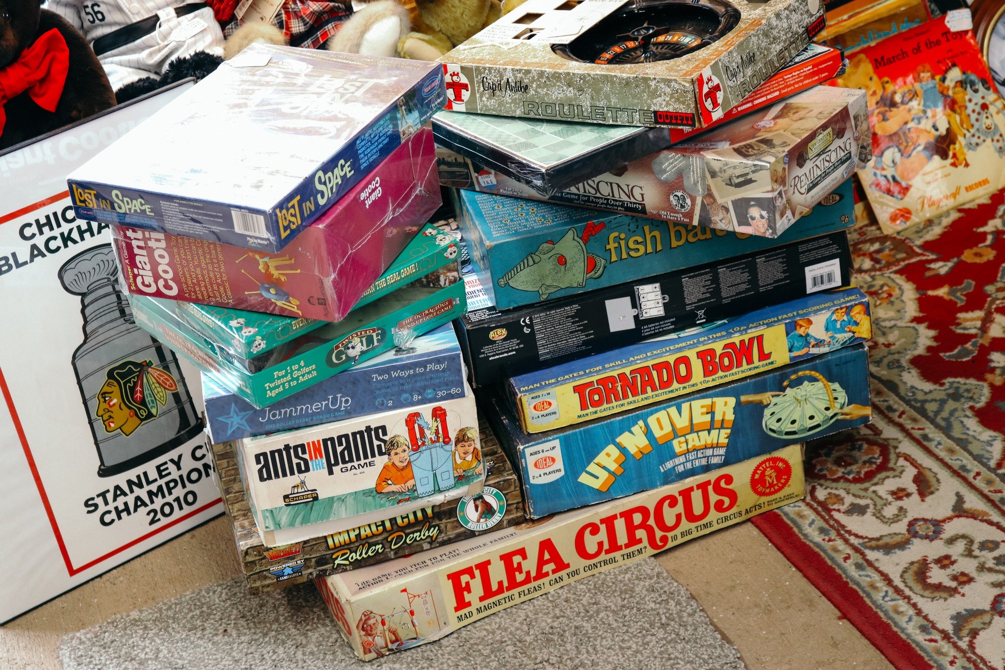 MAKE IT A VINTAGE GAME NIGHT!

Have you ever played Flea Circus, Tornado Bowl, or Lost in Space? Grab a few vintage games from our market and add a nostalgic twist to plans with friends or family. You can shop with us and our 90+ vendors from 10AM - 