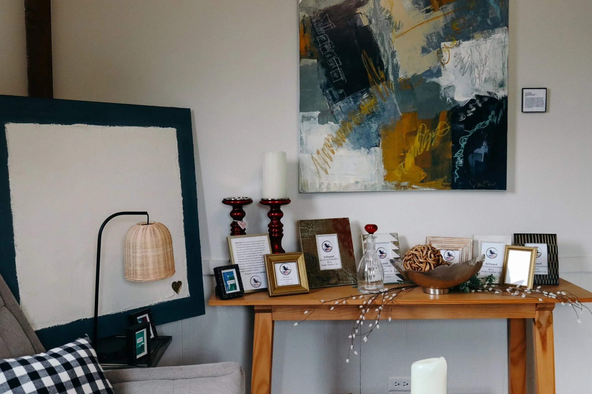 SHOP LOCAL ART UPSTAIRS! 🎨

We are proud to showcase local artists at our market! Be sure to venture to our upstairs level, where you'll discover eye-catching pieces in various mediums. From canvas art, to framed prints and hand-painted coasters, th