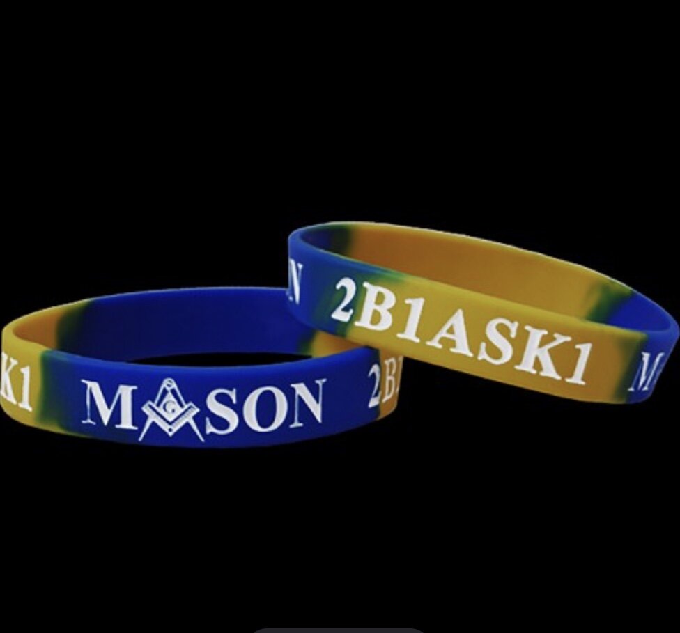 Mason silicone bracelets blue and