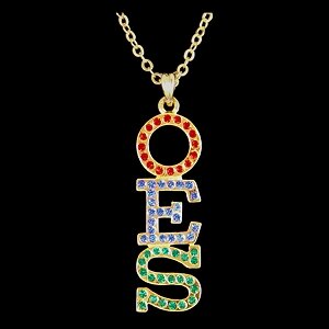 OES letter necklace gold