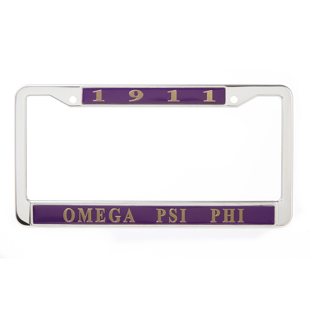 Omega license plate frame