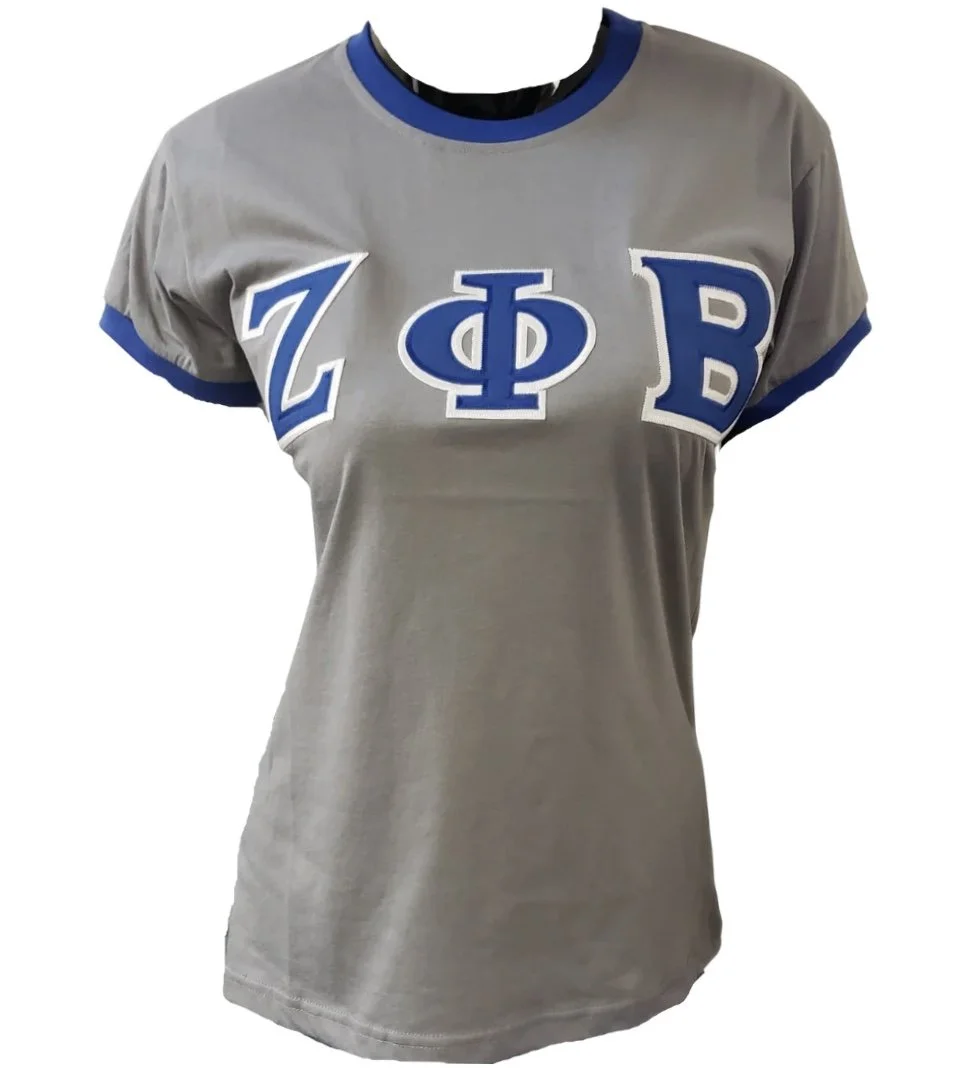 Zeta Ringer Tee Shirt Gray