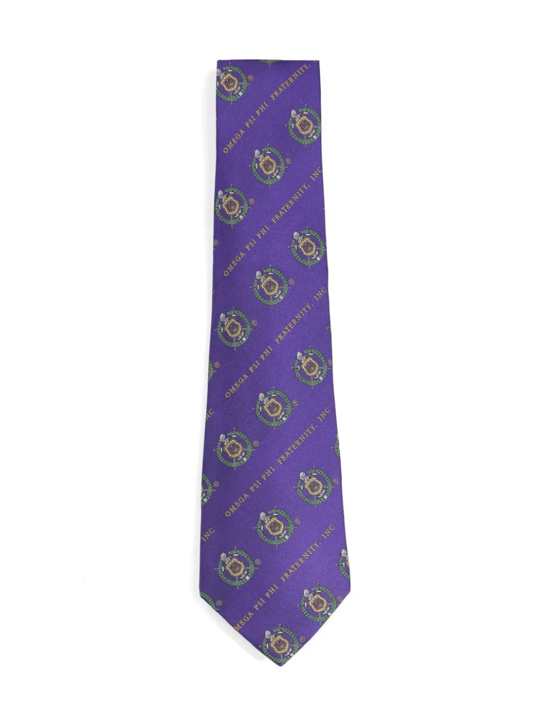 Omega tie purple with shield