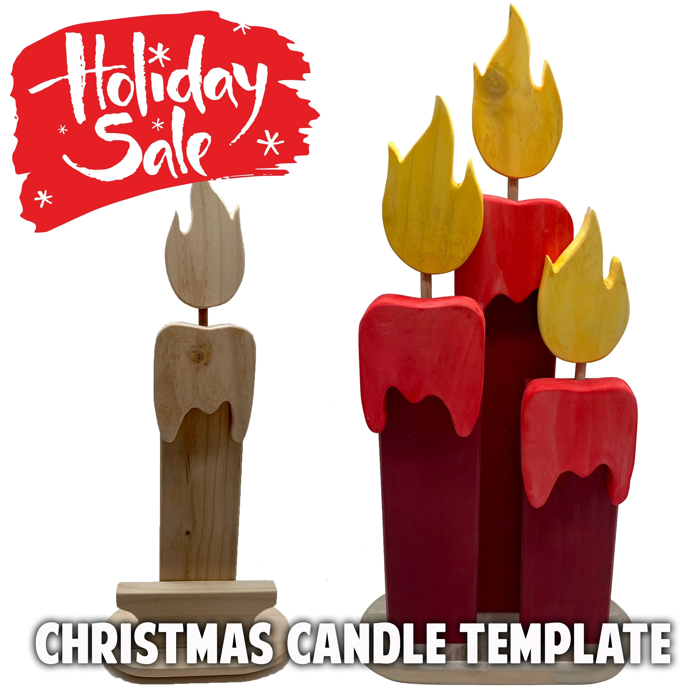 Christmas Candle Template Bundle