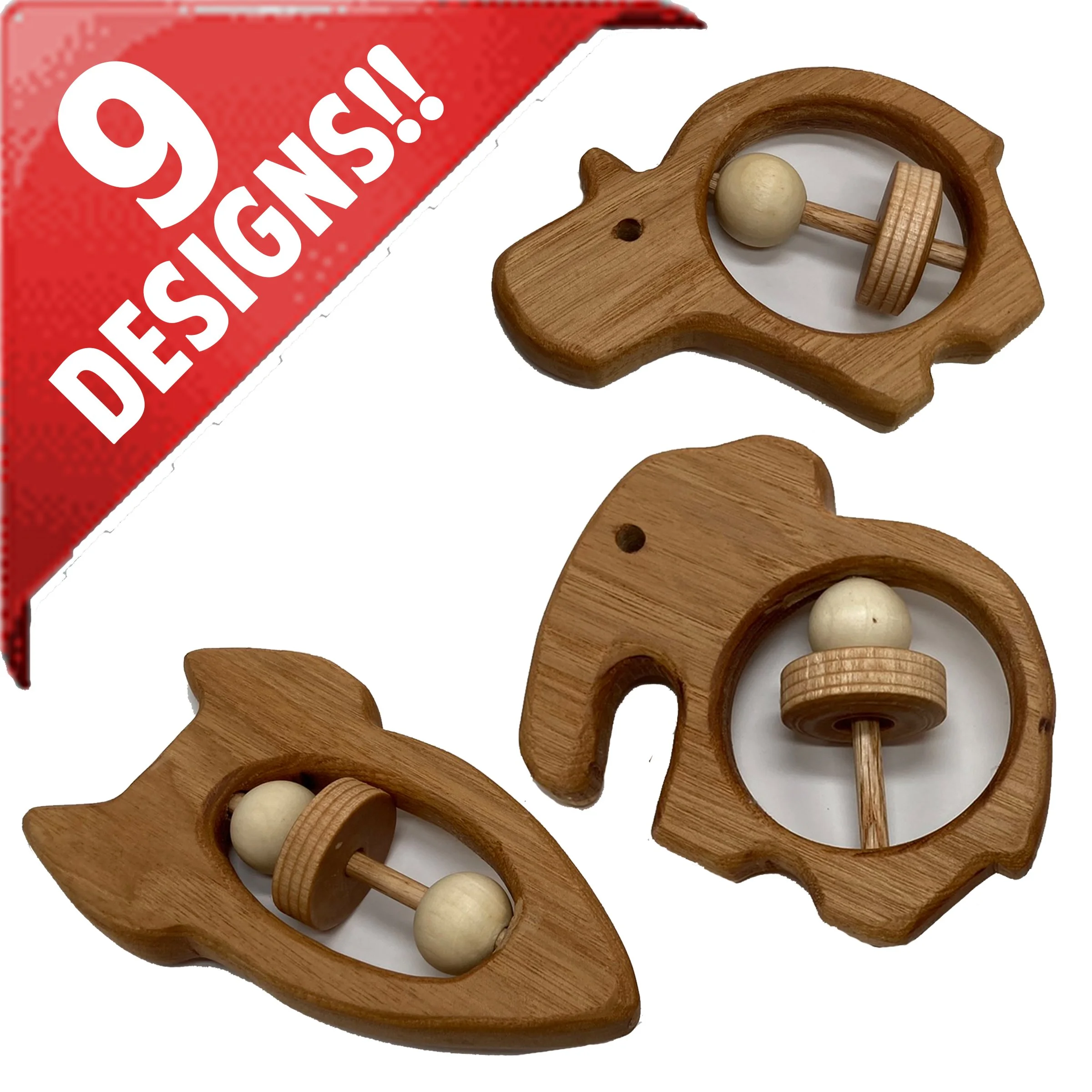 Wooden Baby Rattle Template Bundle
