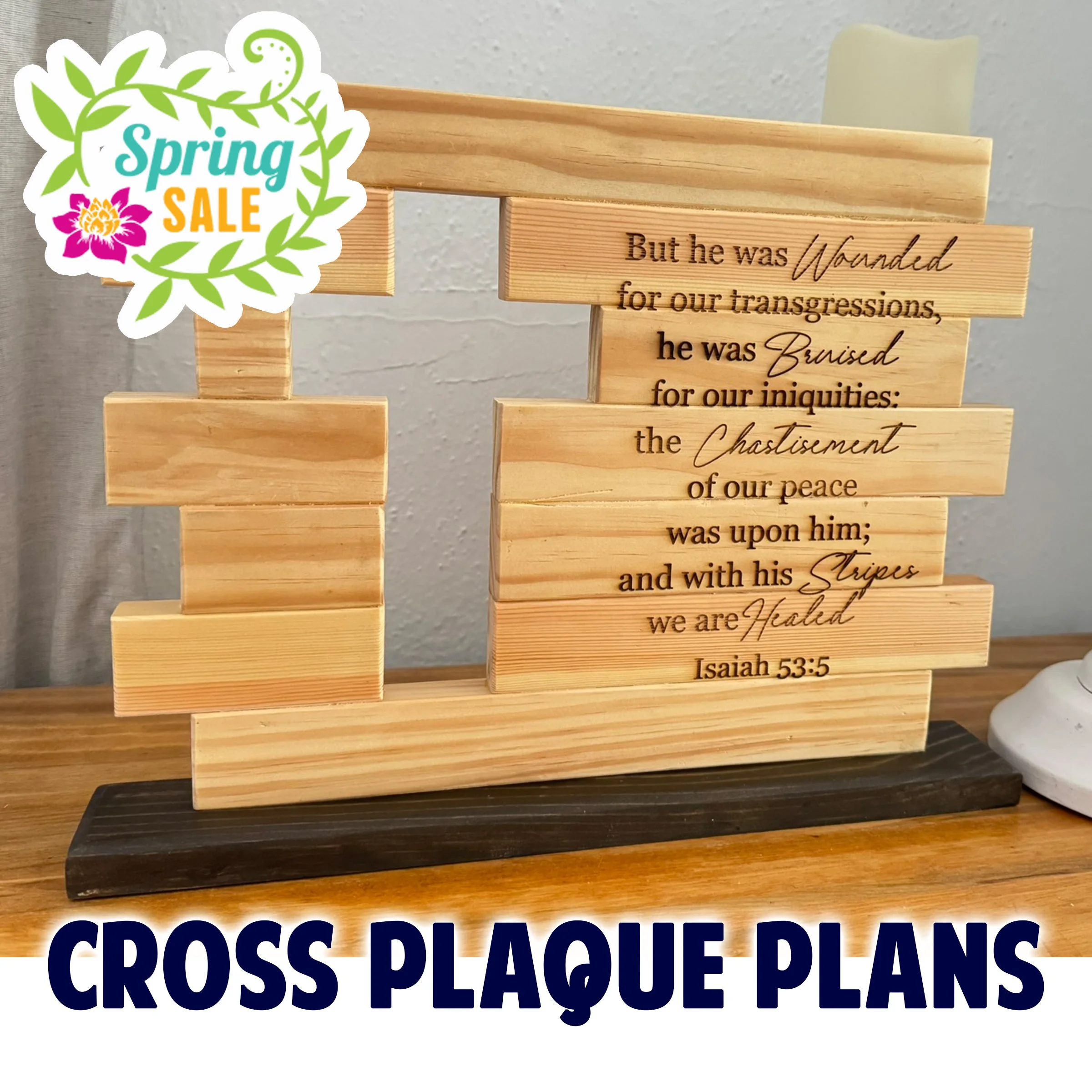 Cross Cutout Plaque Plans
