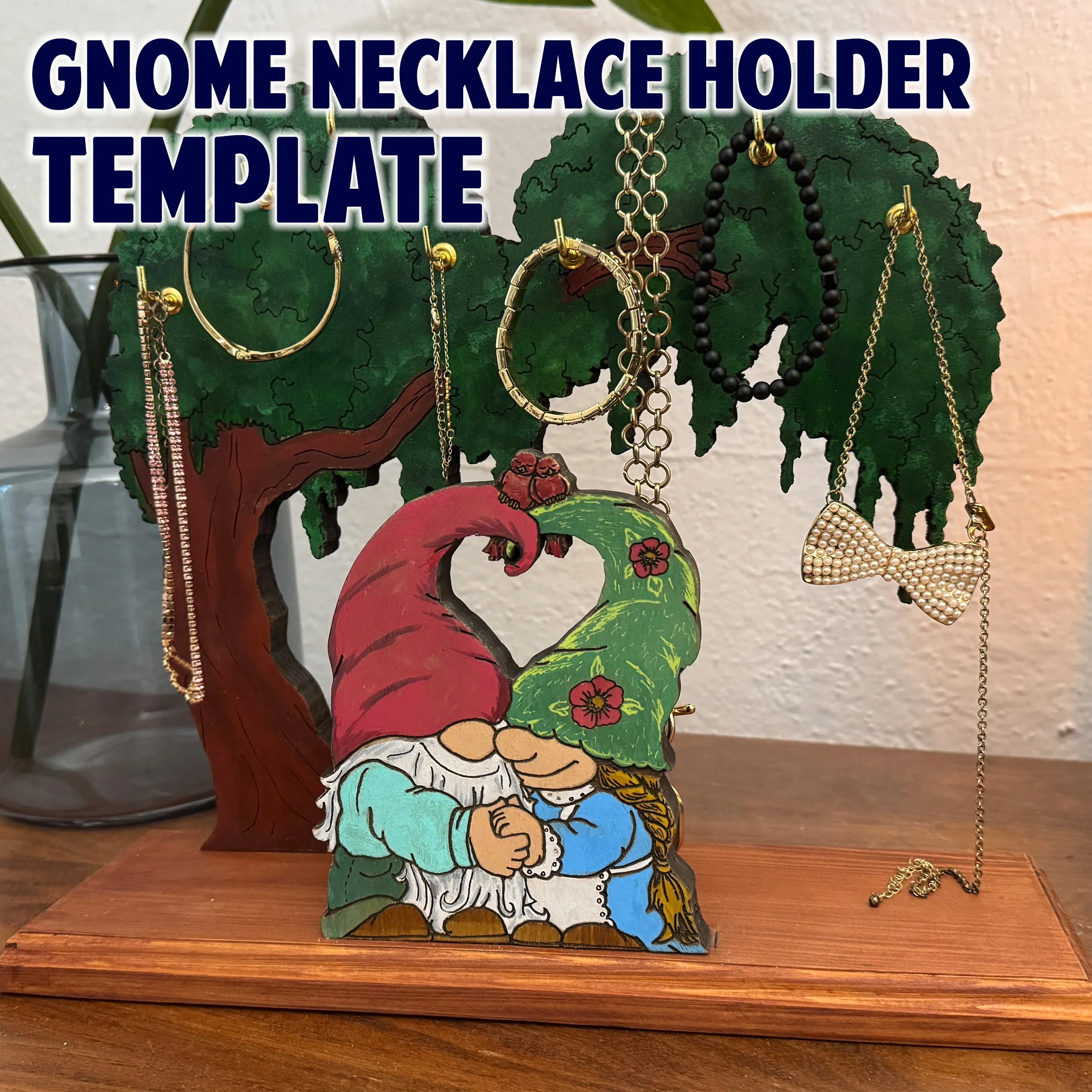Gnome Necklace Holder Template