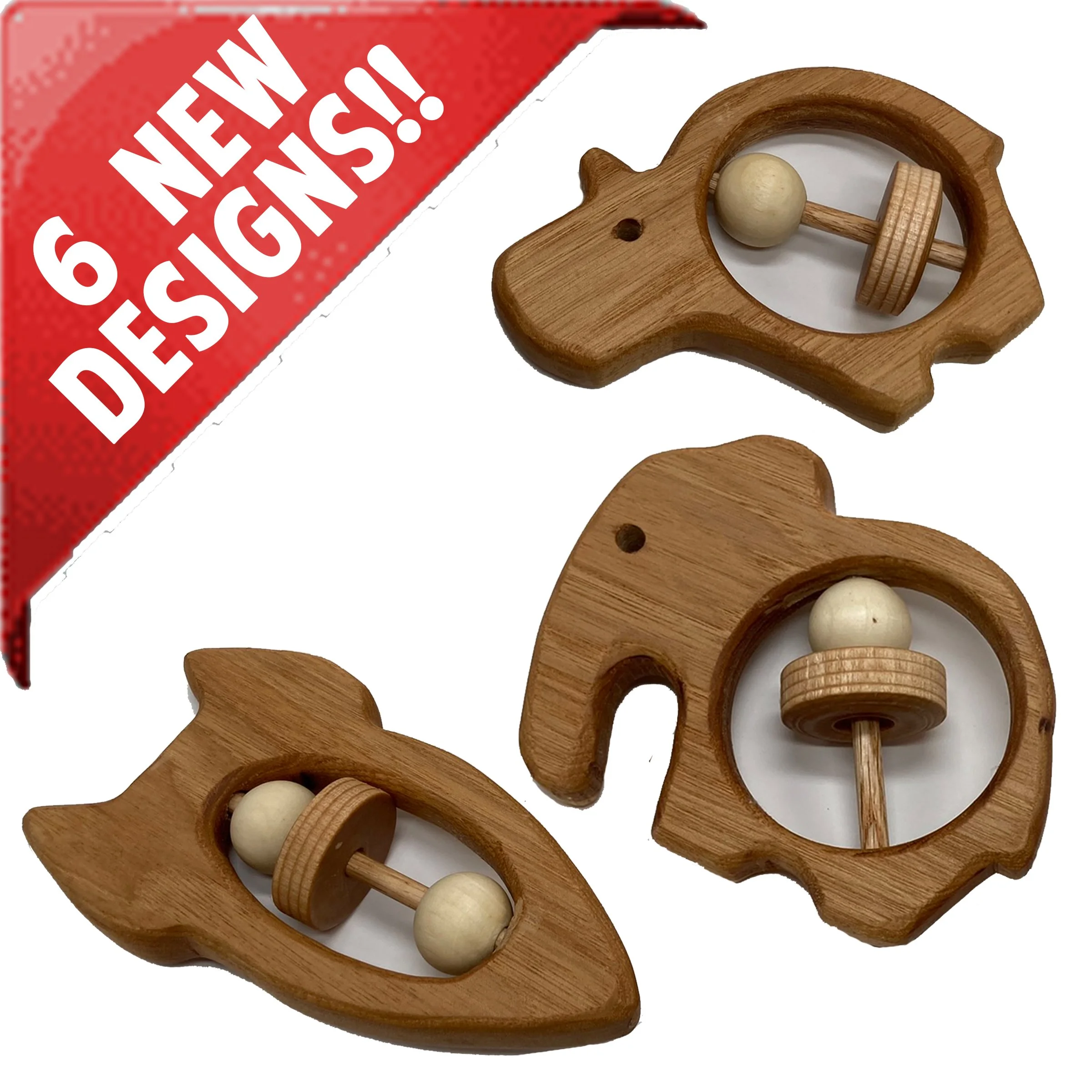 Wooden Baby Rattle Template Bundle