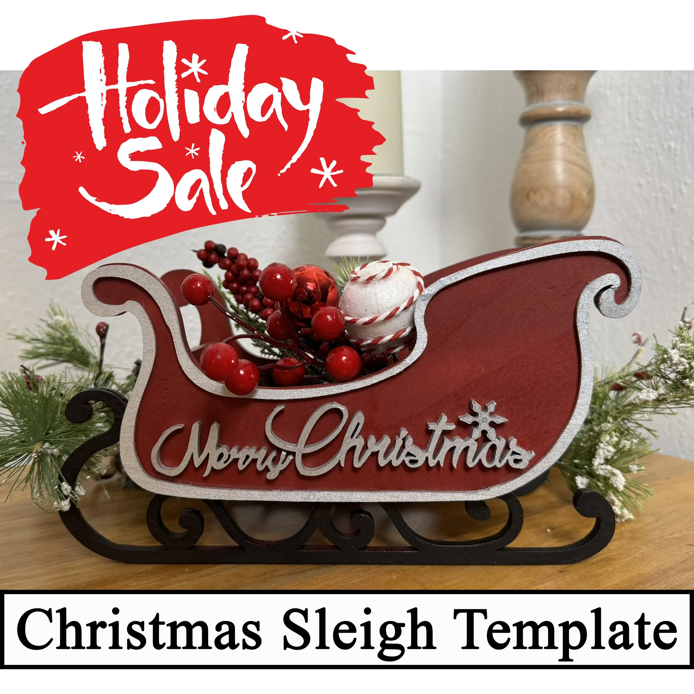 Christmas Sleigh Template