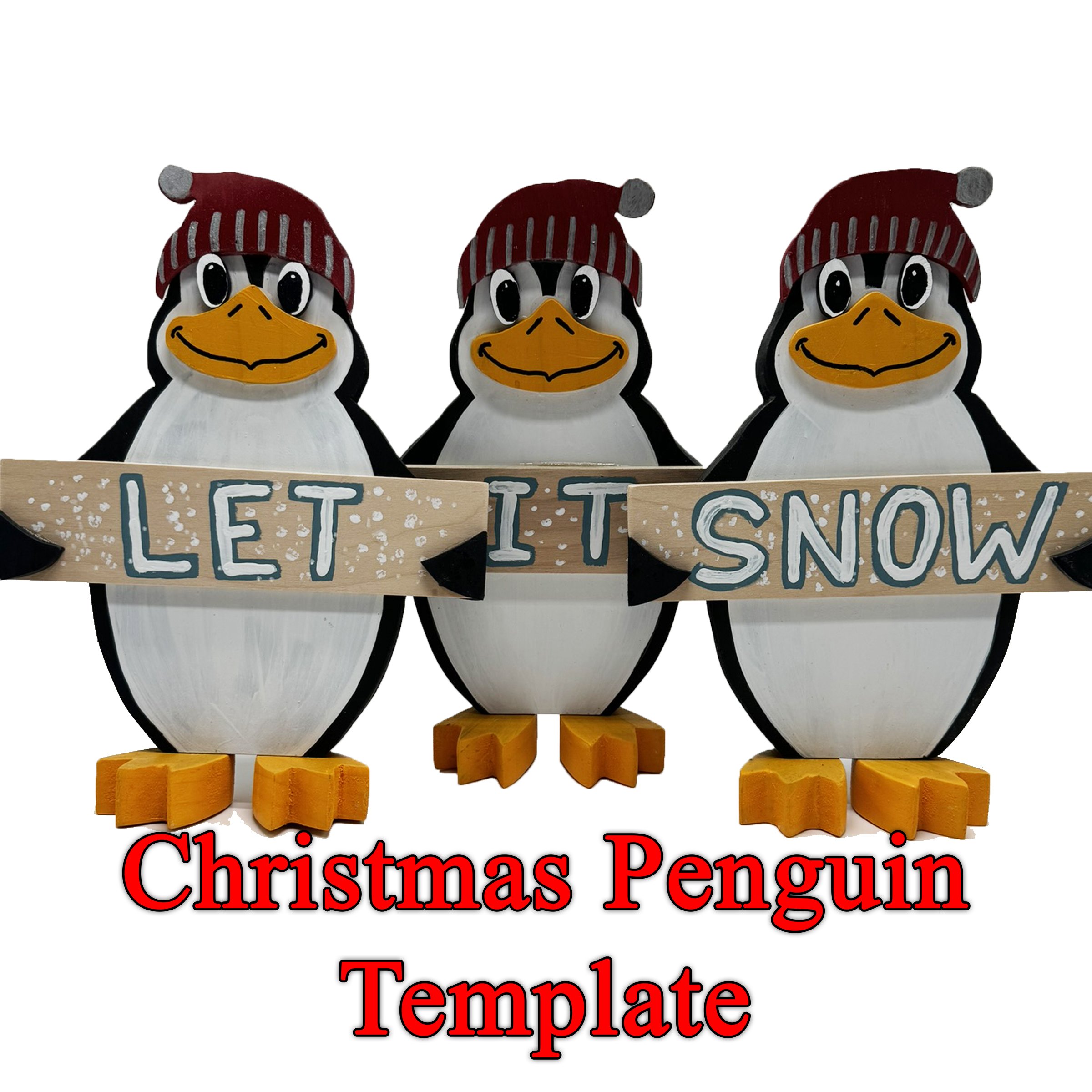 Christmas Penguin Template