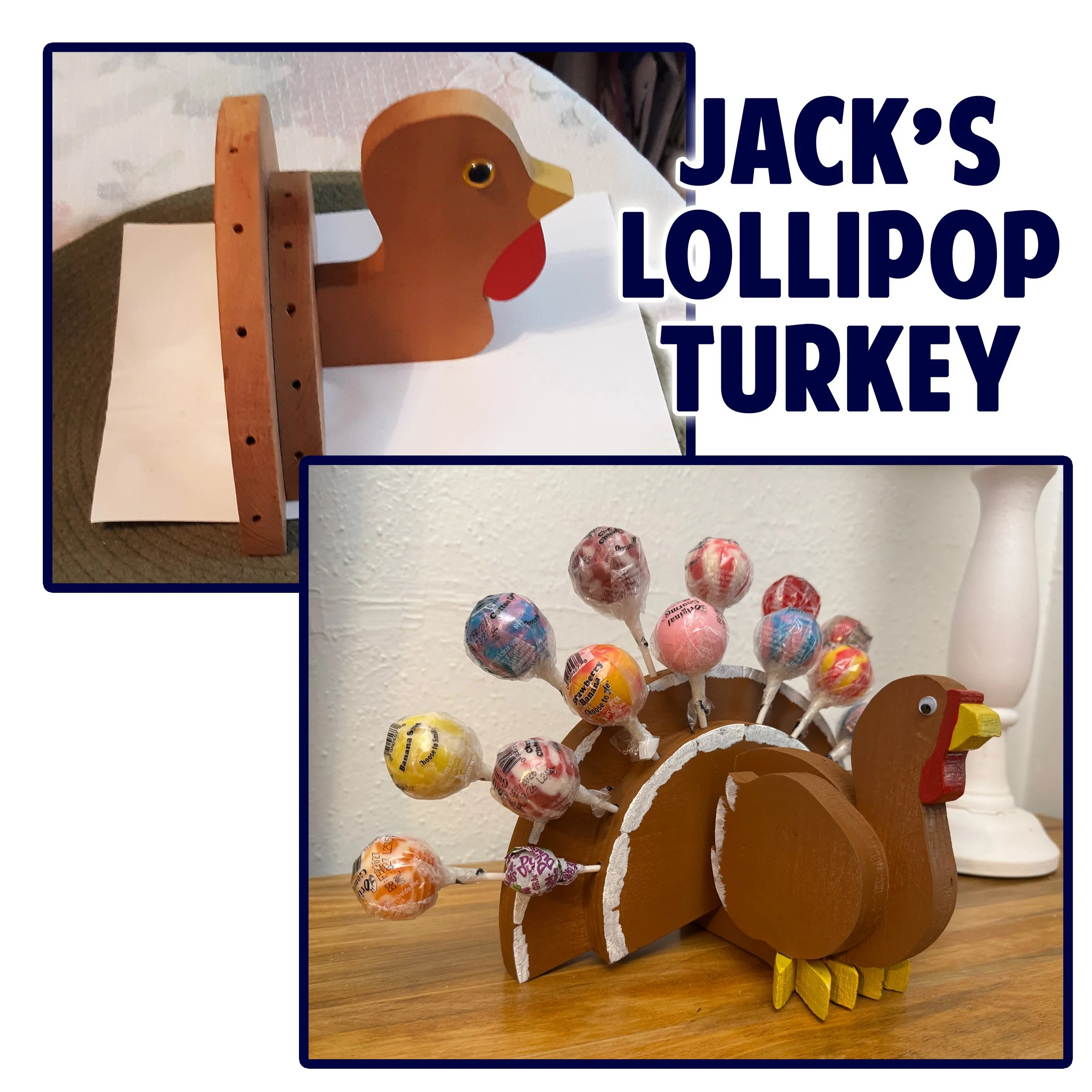 Jack's Lollipop Turkey Template