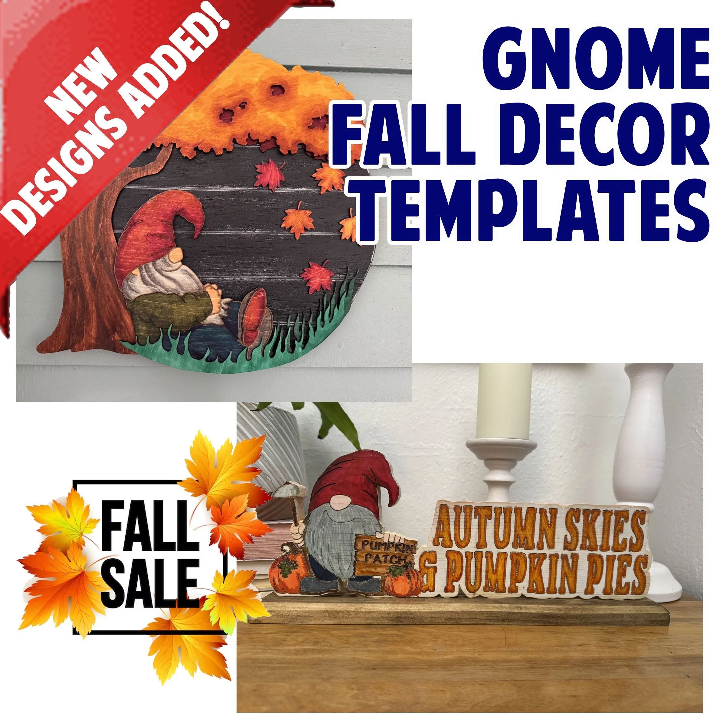 Gnome Fall Decor Templates