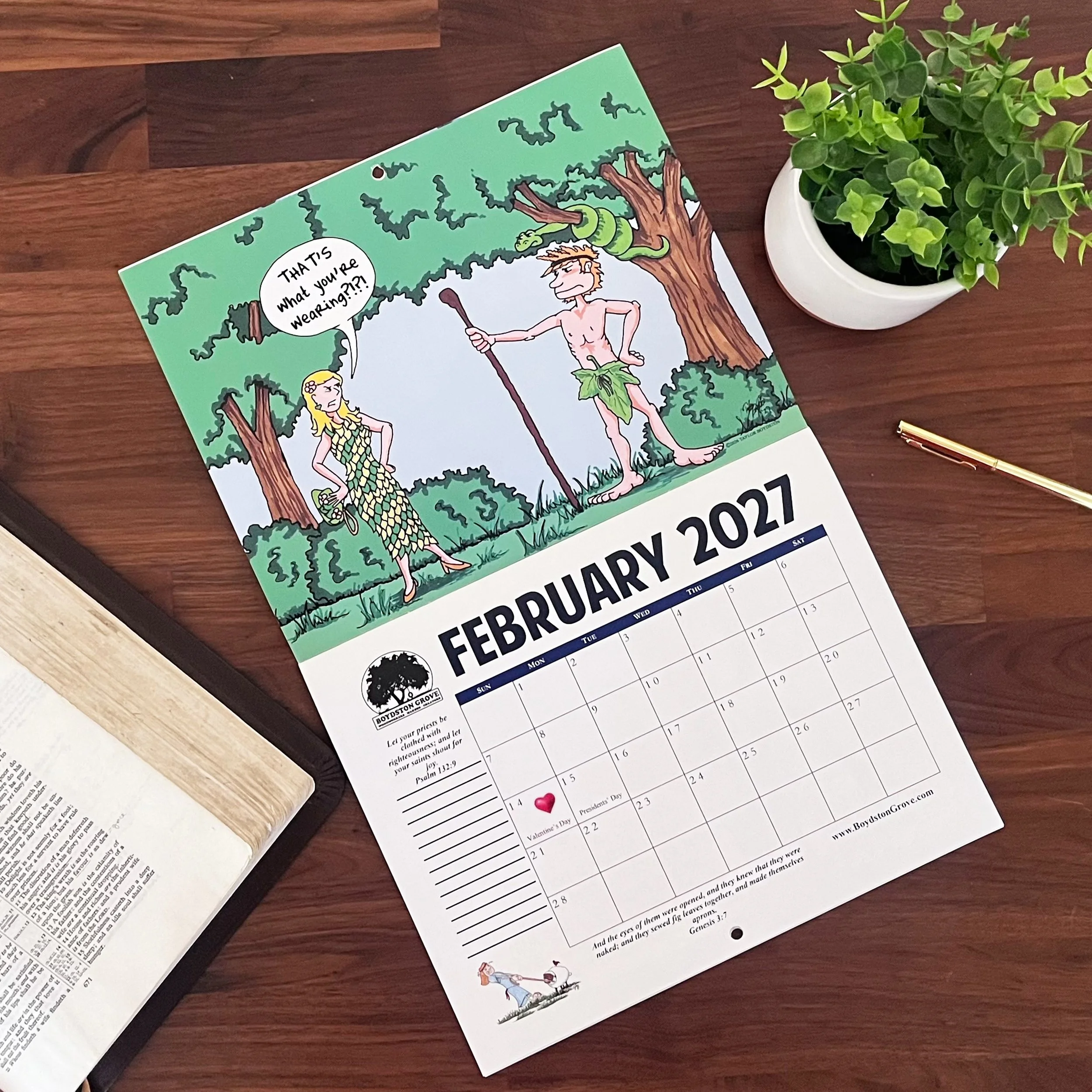 "A Merry Heart..." 2027 Wall Calendar