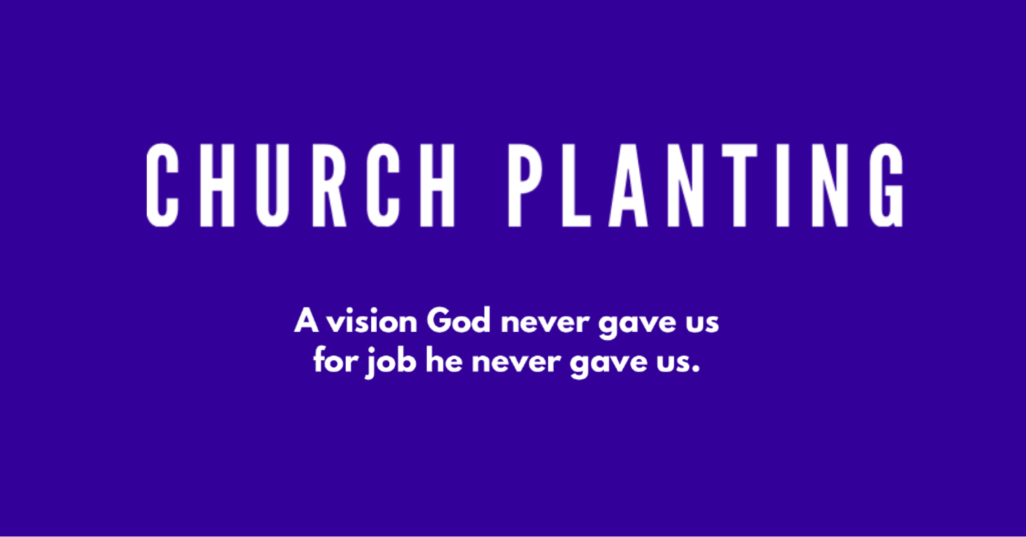 Church Planting - Totally Cockeyed!