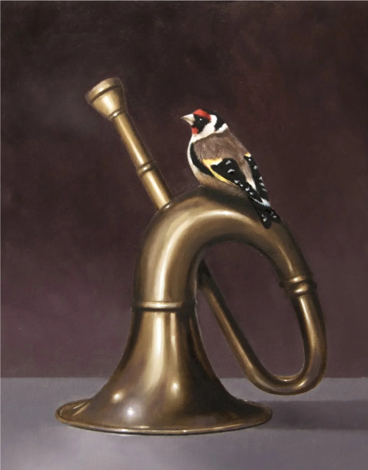 Buy an oil painting of a goldfinch by Mike Skidmore.